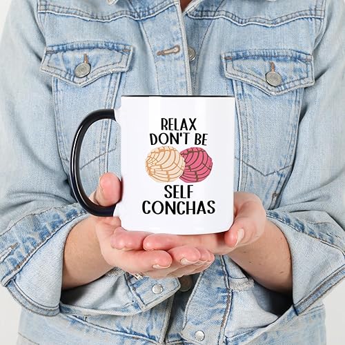 Miniatura 4 de Regalos Conchas Pan Dulce. Taza de 11 onzas Dont Be Self Conchas. Divertida taza mexicana de concha. Idea de regalo para mamá latina o Tia en