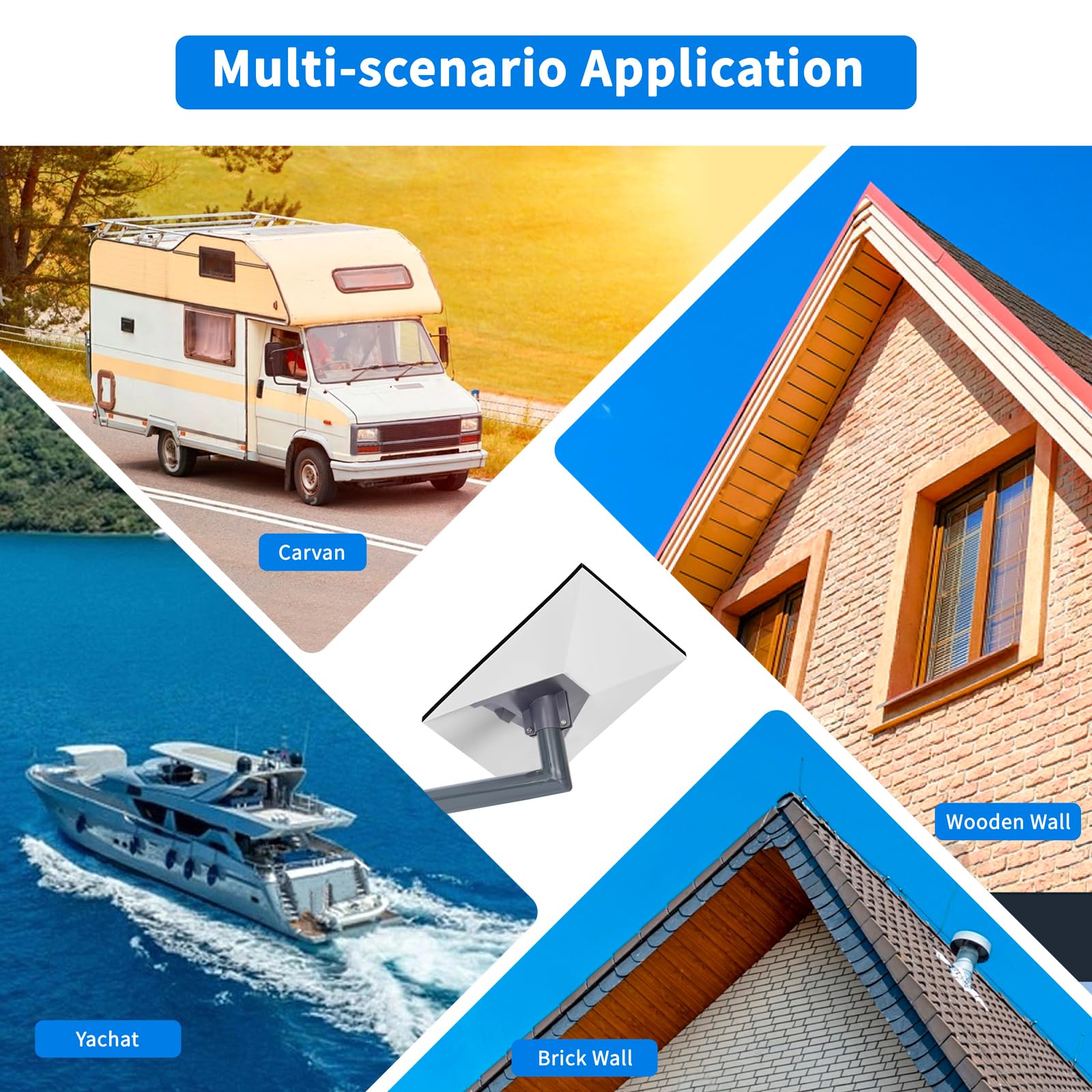Support Starlink Gen 3, Adaptateur de Tuyau Starlink Gen 3 + Support, Kit de Montage Starlink V3, Montage Mural Long Starlink V3, pour Montage Mural Starlink Standard V3/V2 Dishy