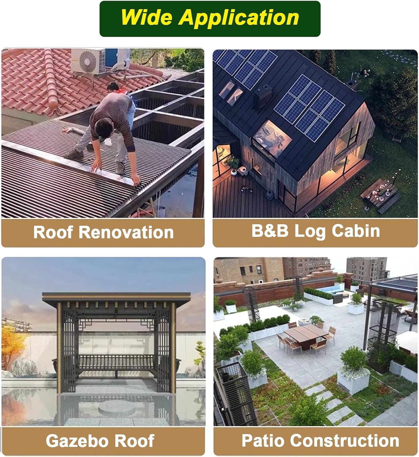 Aluminum Alloy Roofing Panels for Pergola, Insulated Corrugated Metal Sheets, Customizable Outdoor DIY Cladding (Gray, 1PC 1.5M/4.9FT) - 1/2/5 Pack Options