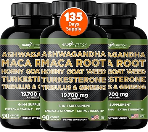 Miniatura 9 de GADE NUTRITION BOOST YOUR HEALTH Ashwagandha - Raíz de Maca - Horny Goat Weed - Turkesterone - Tribulus - Ginseng
