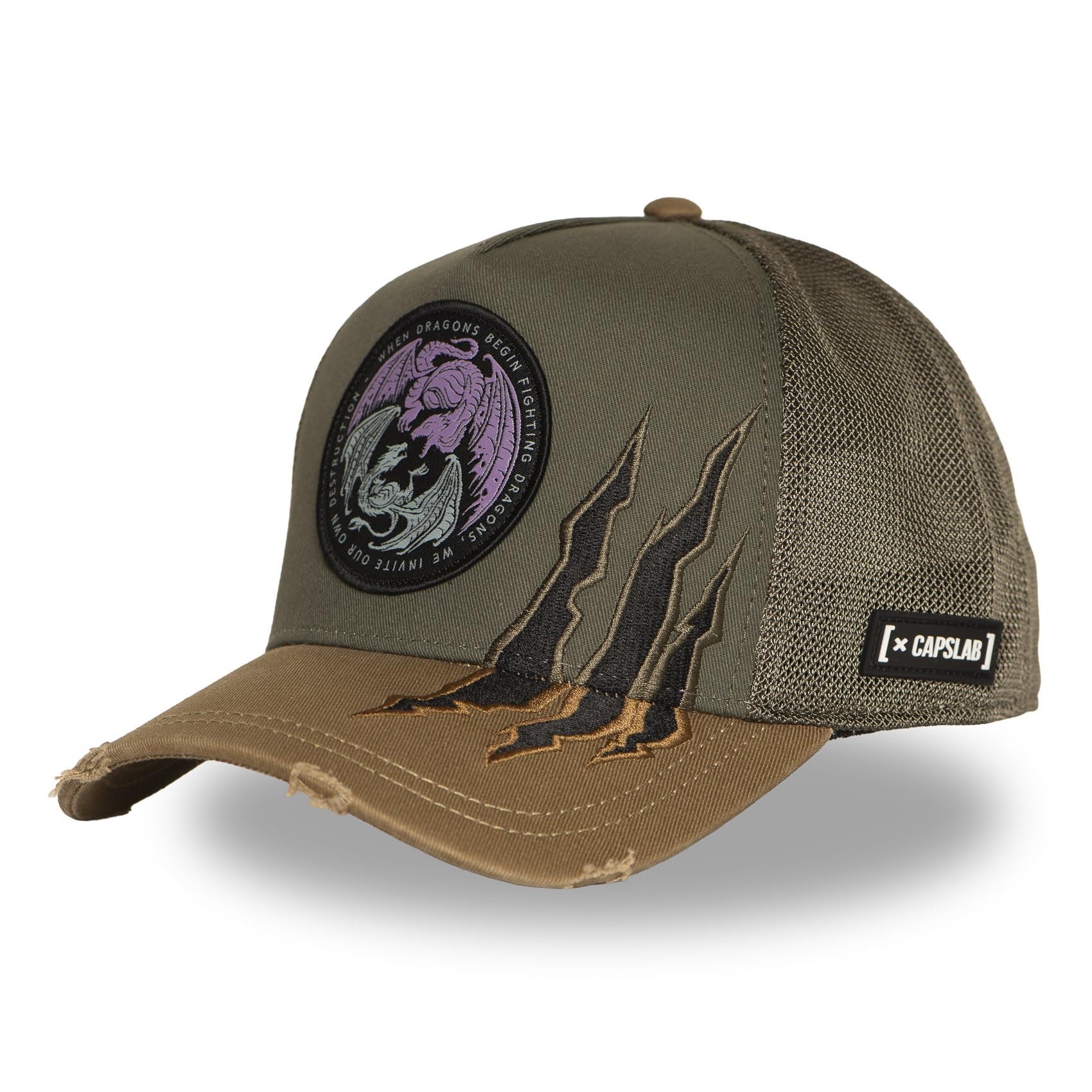 Capslab Cap für Damen und Herren, Trucker-Kappe House of The Dragons, verstellbar durch Snapback