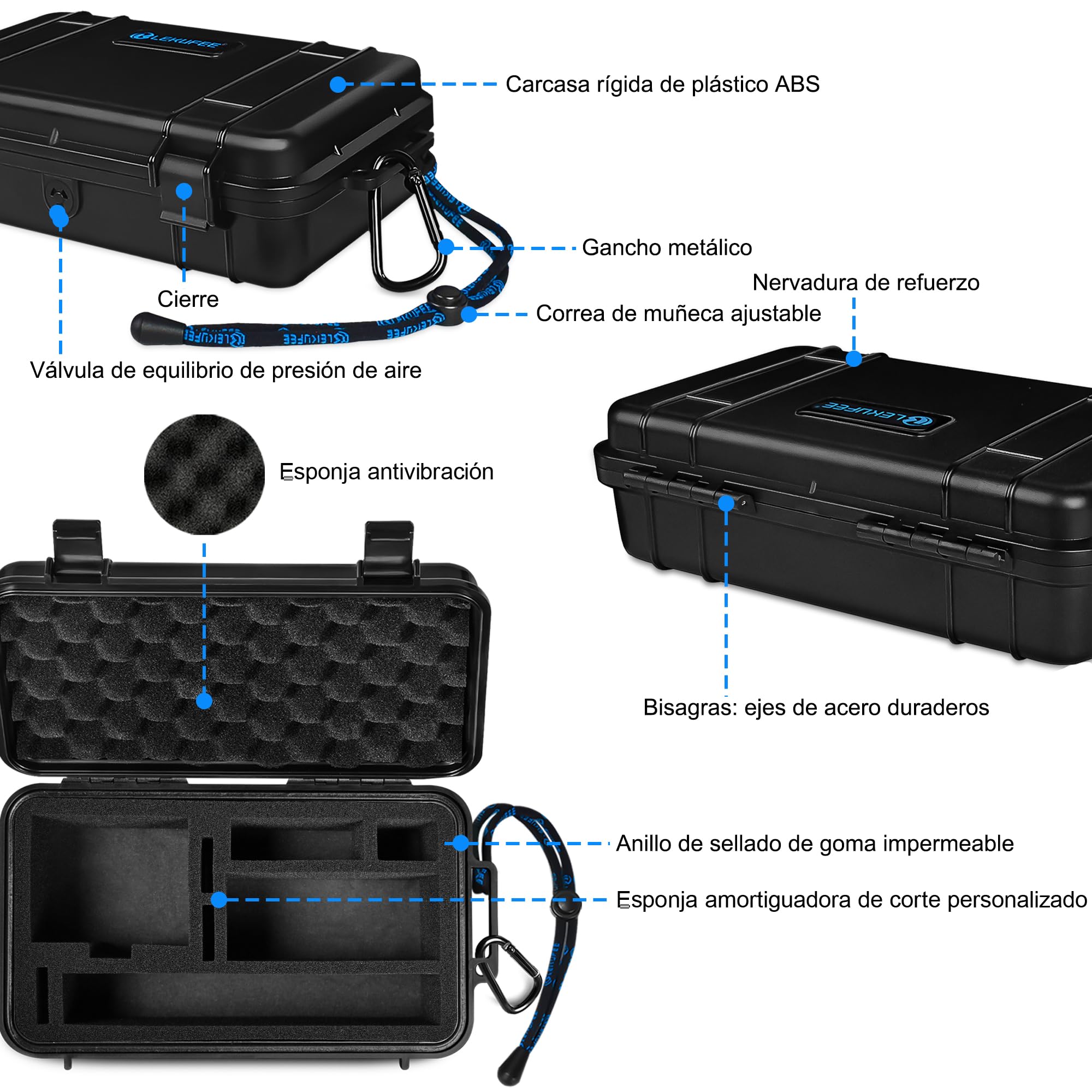 LEKUFEE Estuche Rígido de Viaje Impermeable para dji Pack estándar Osmo Nano y Accesorios (Solo Bolsa y Estuche)