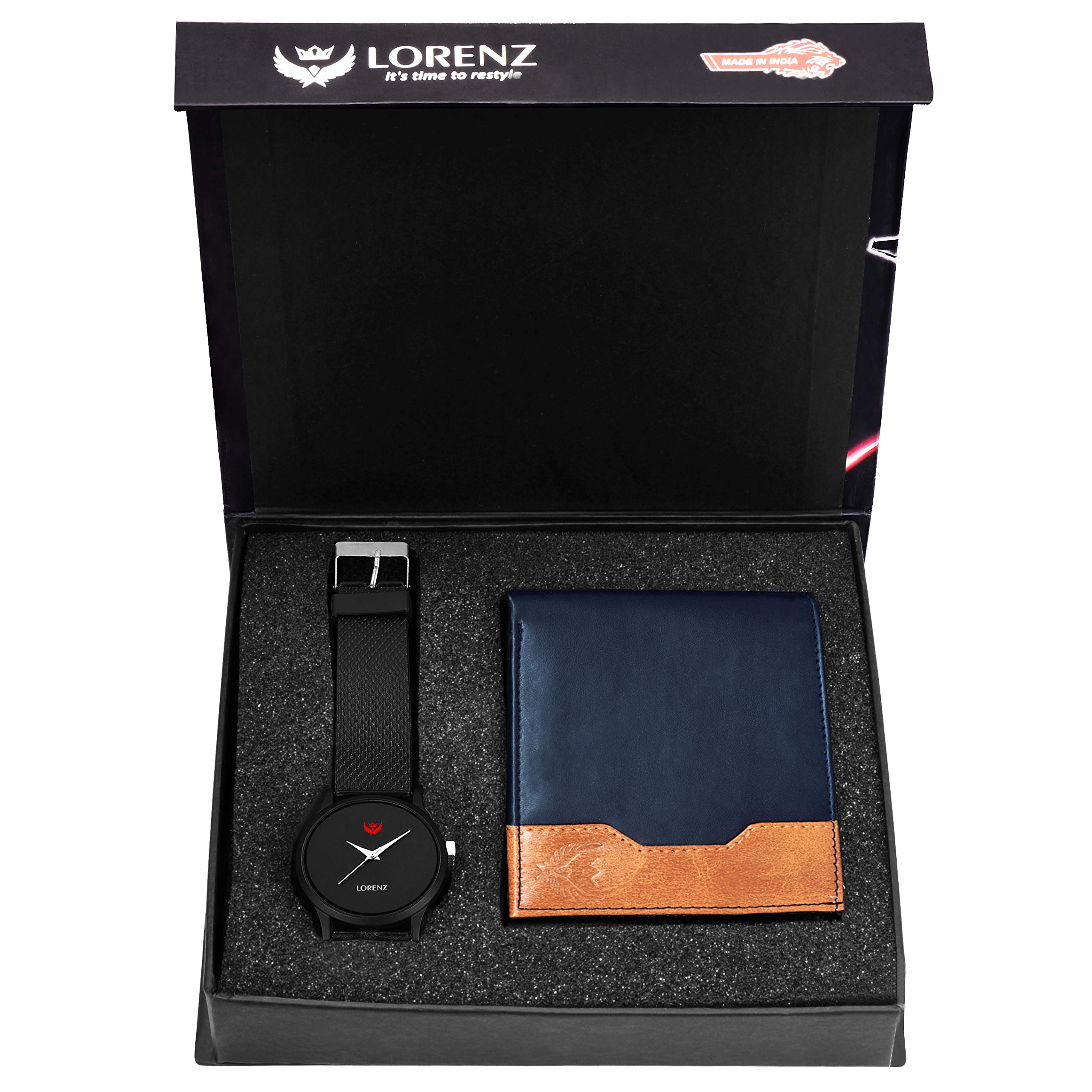 LORENZ Luxury Analogue Mens Watch(Black Dial Black Colored Strap)-CM-2041WL-21 (B07XKJKLHJ) Amazon Price History, Amazon Price Tracker