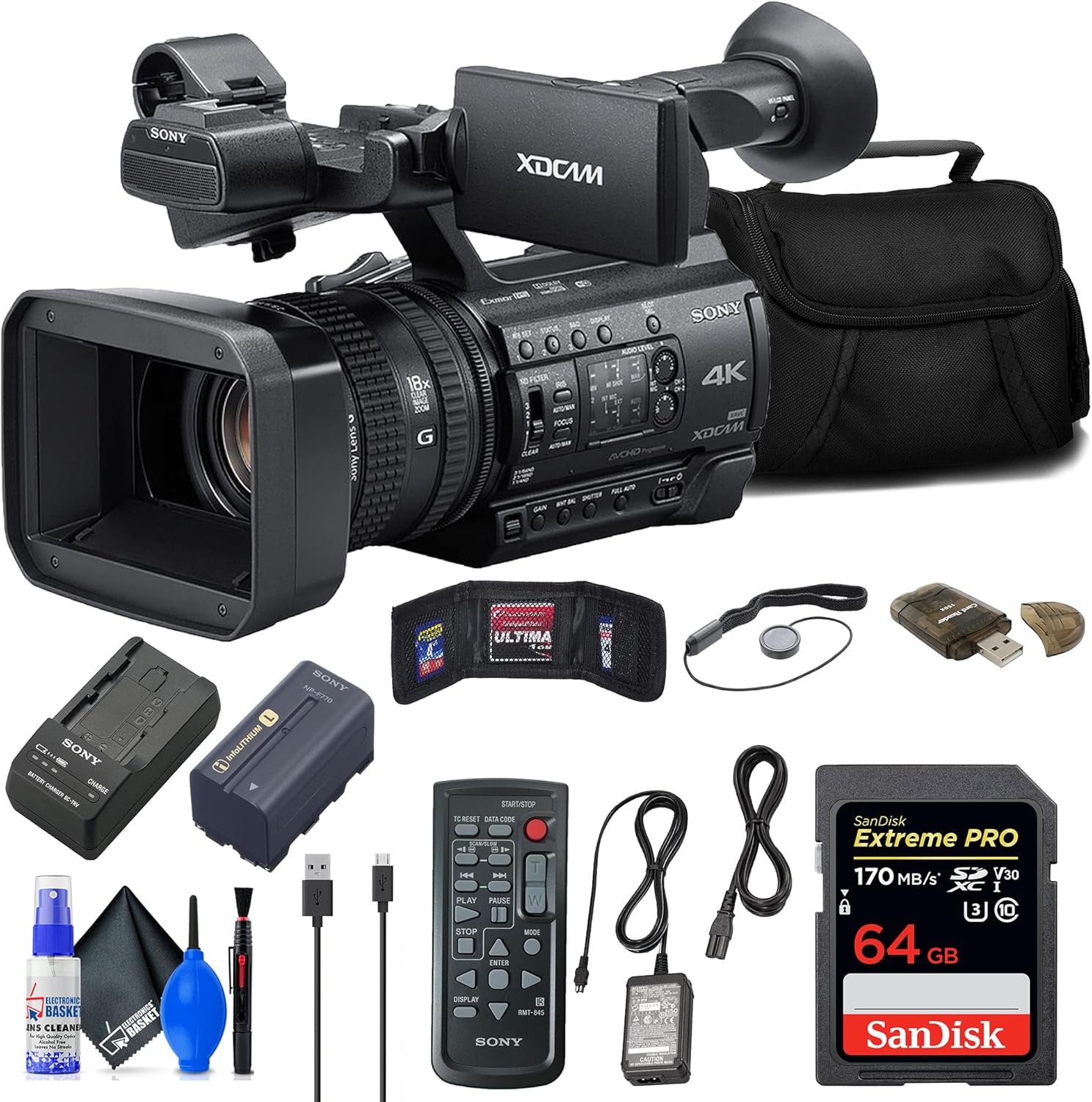 Sony PXWZ150 4K XDCAM Camcorder (PXWZ150) + 64GB Memory