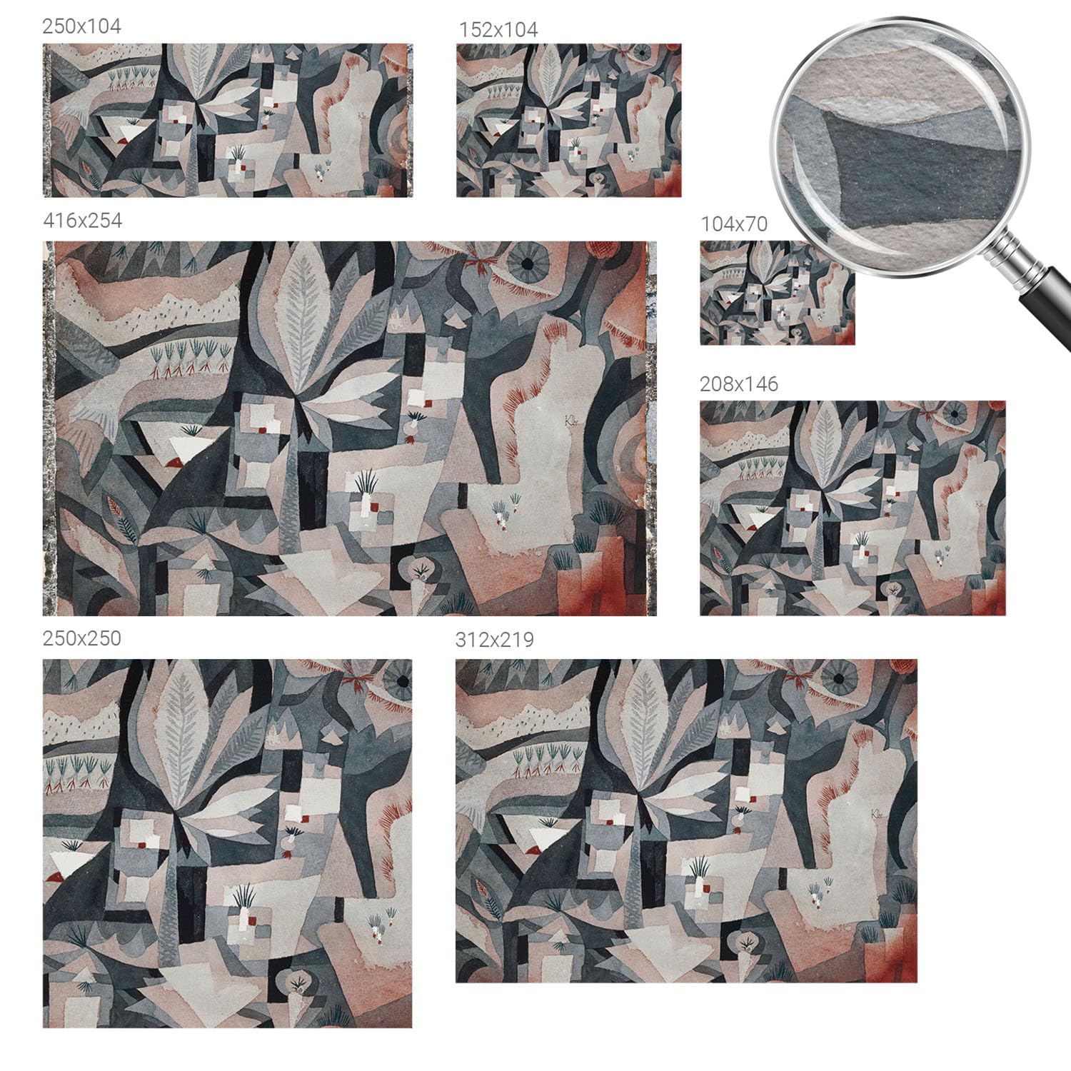 Papel Pintado Textil 250x250 cm Abstracción de la naturaleza