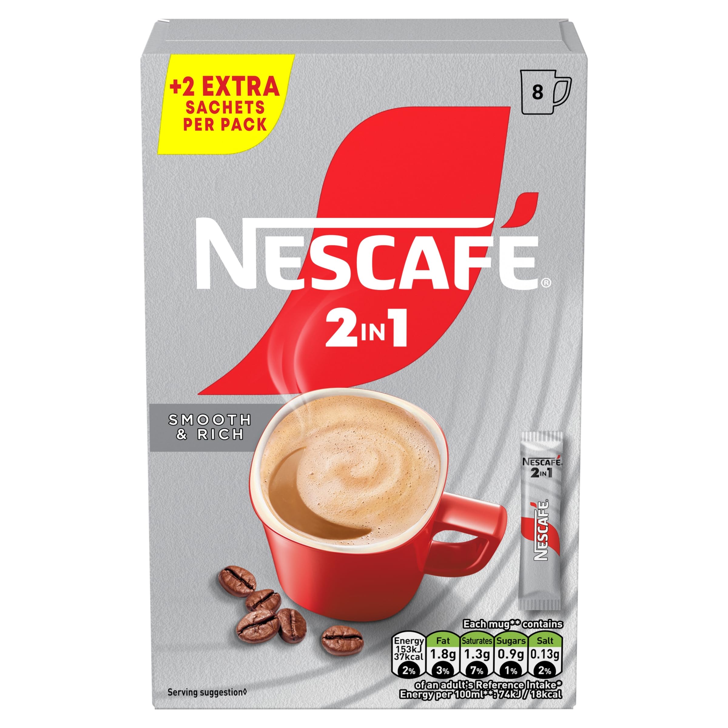 NESCAFÉ 2 IN 1's Original (1 Pack 8 Drinks)