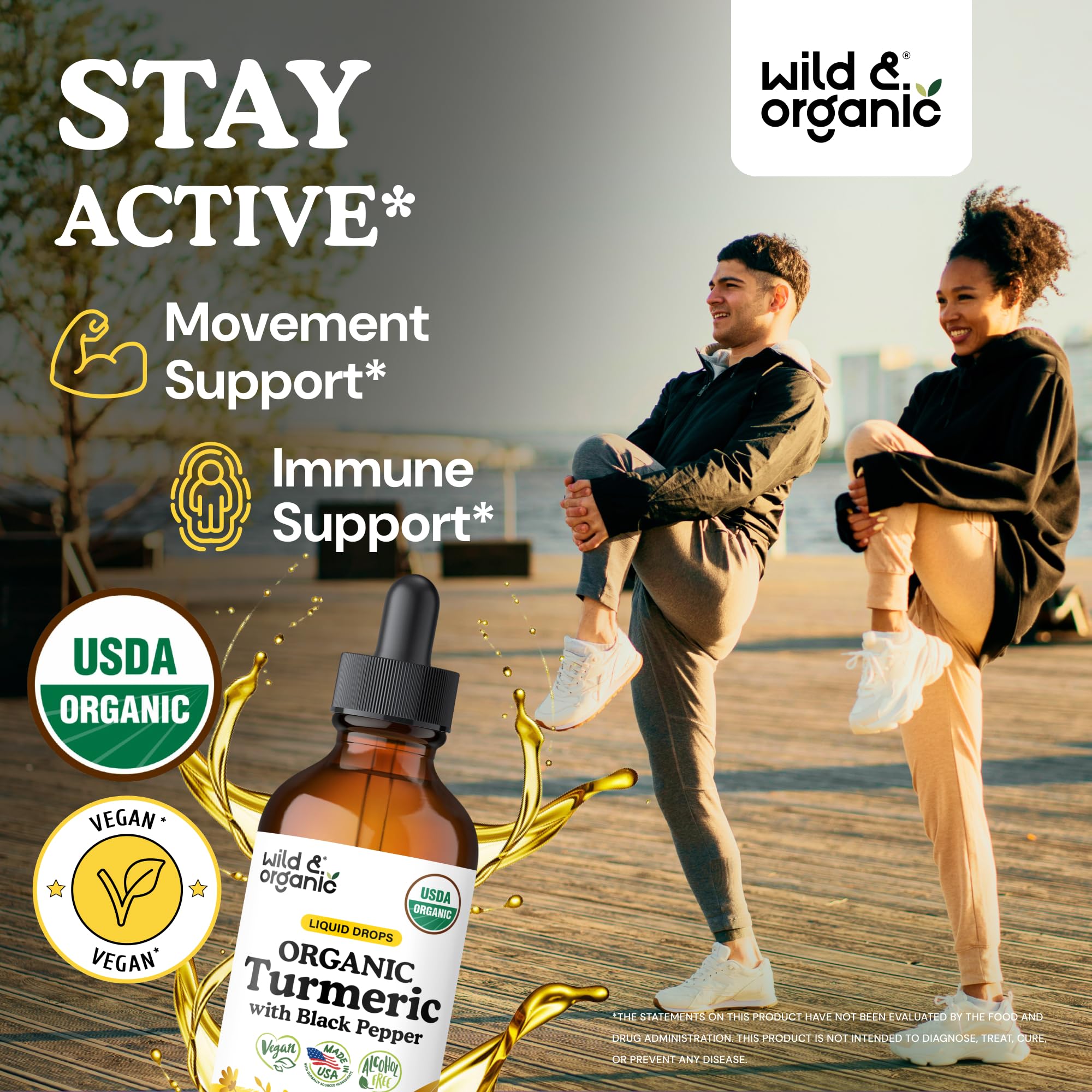 USDA Organic Turmeric Curcumin Supplement with Black Pepper Drops - 4 oz — Amazon image 2