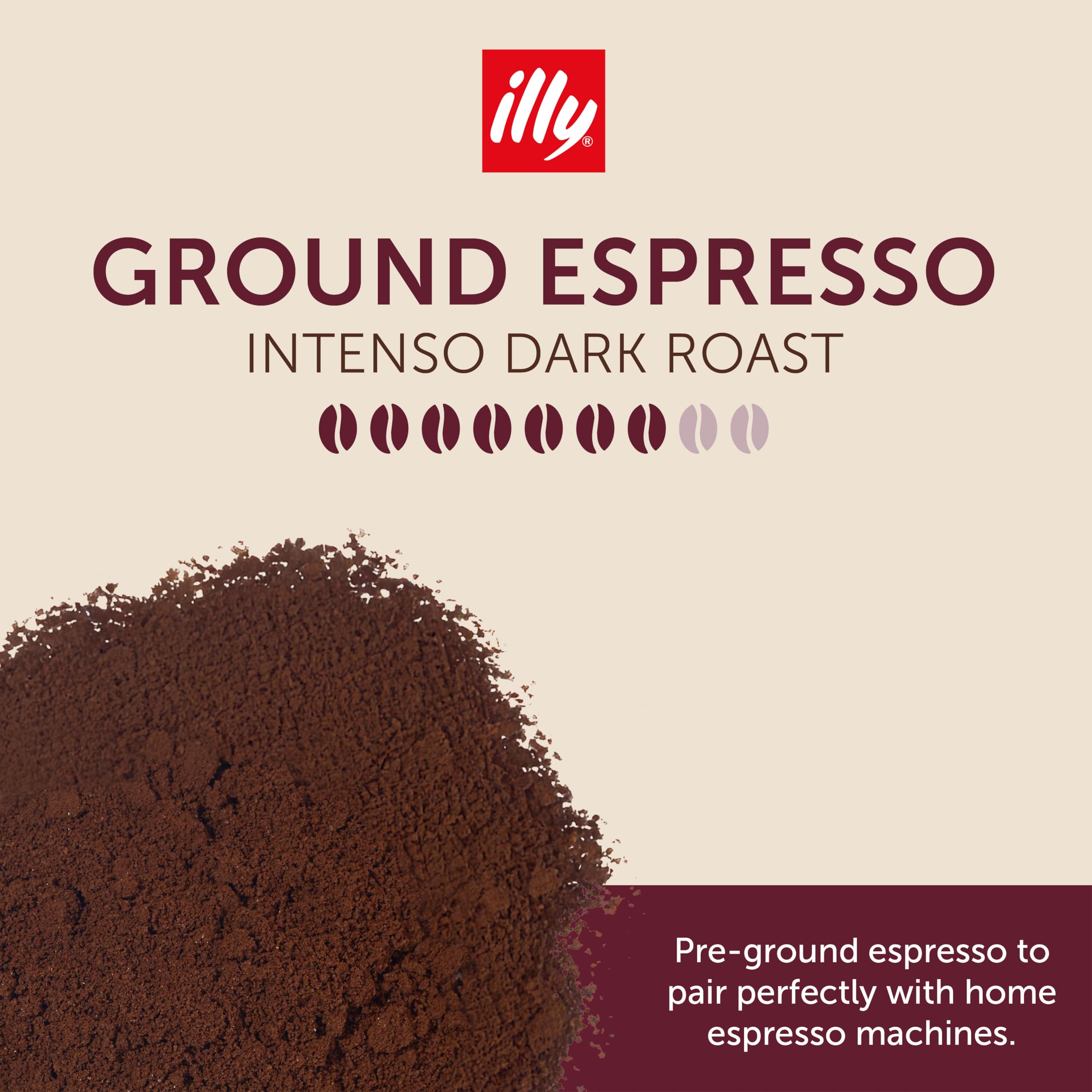 illy Ground Espresso Coffee Intenso Dark Roast 8.8oz 6 Pack | 100% Arabica Premium Italian Coffee Pre-Ground for Espresso Machines product thumbnail 5