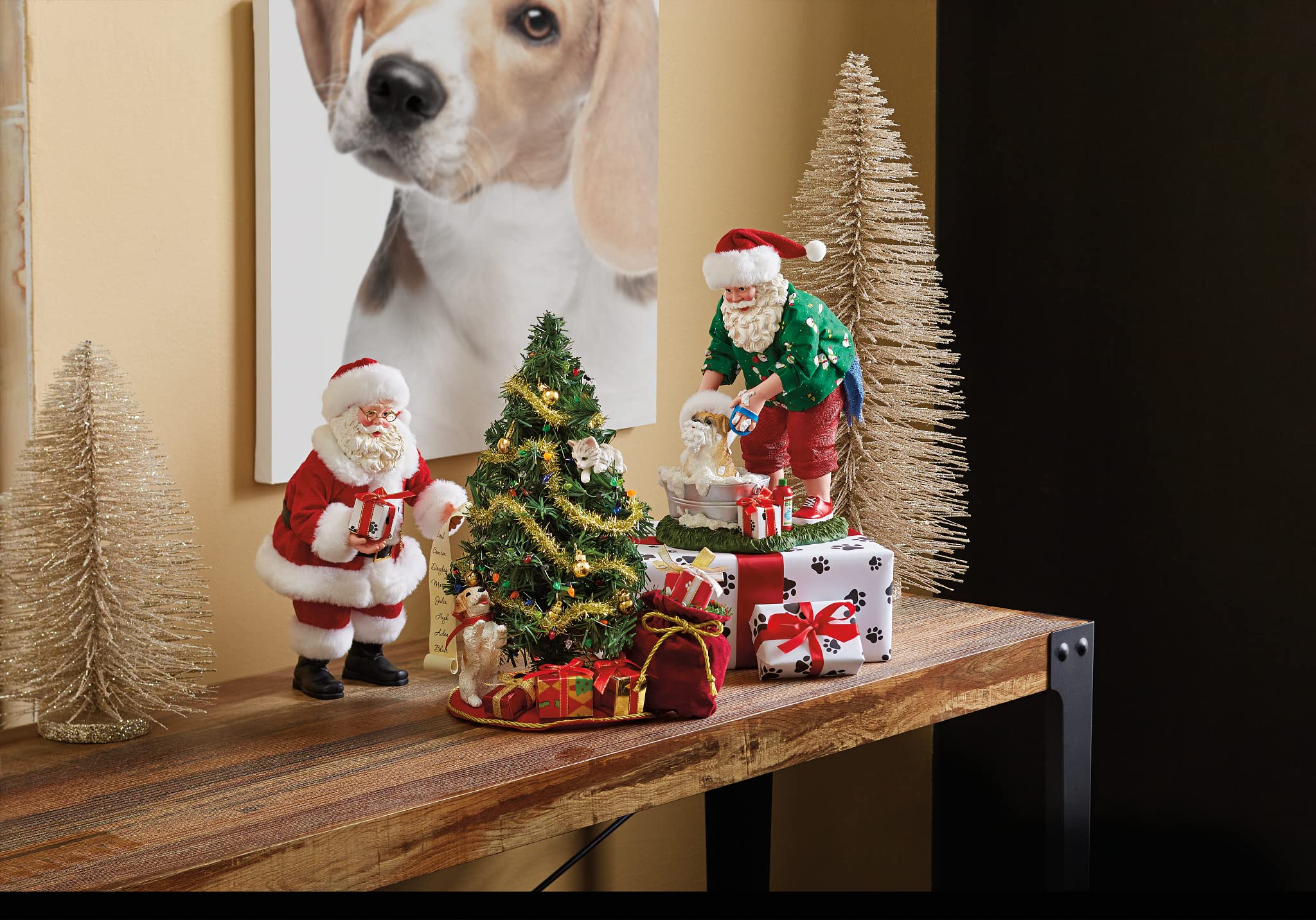 Amazon.com: Department 56 Possible Dreams Santa and his Pets Dog