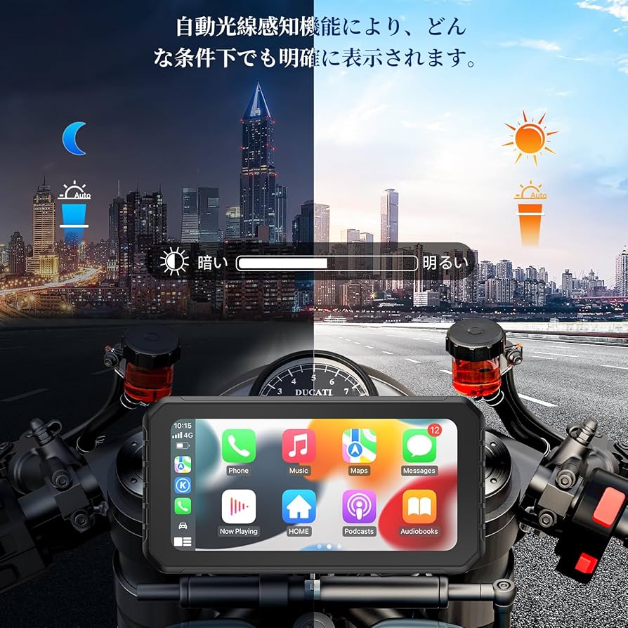 【DFS搭載】バイク スマートモニター 6.25インチ 無線 屋外使用可 Amazon.co.jp: ATOVANKA バイク ドライブレコーダー、6.25インチ