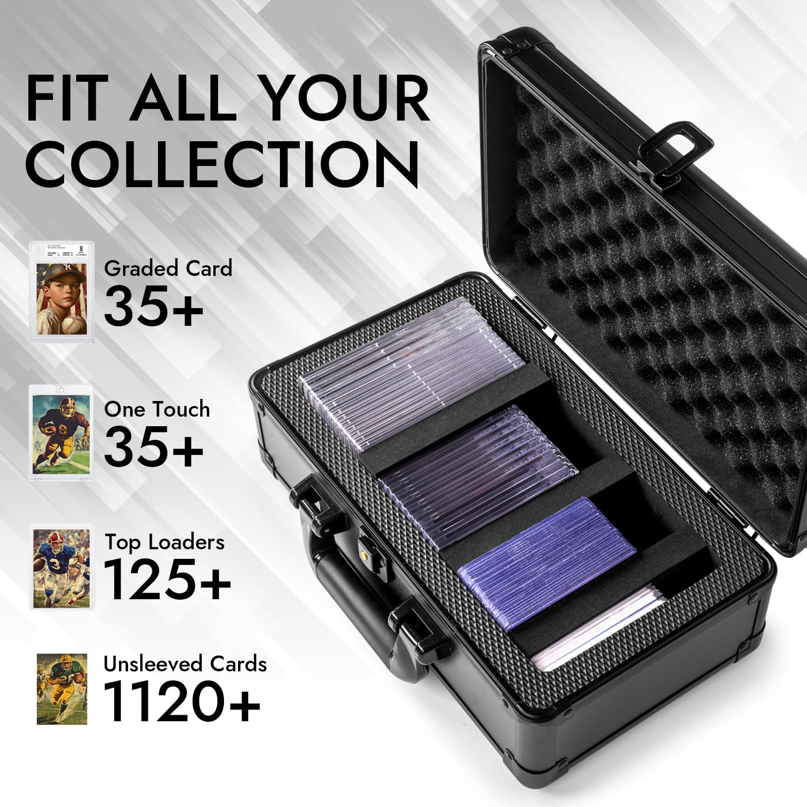 Amazon.com: ULTRGEE Top Loader Storage Box, Graded Card Storage Boxes,  Trading Card Organizer Cases, PSA Card Case Slab Case Holder for Sports  Cards, Holds 125+ Top Loaders : Toys & Games
