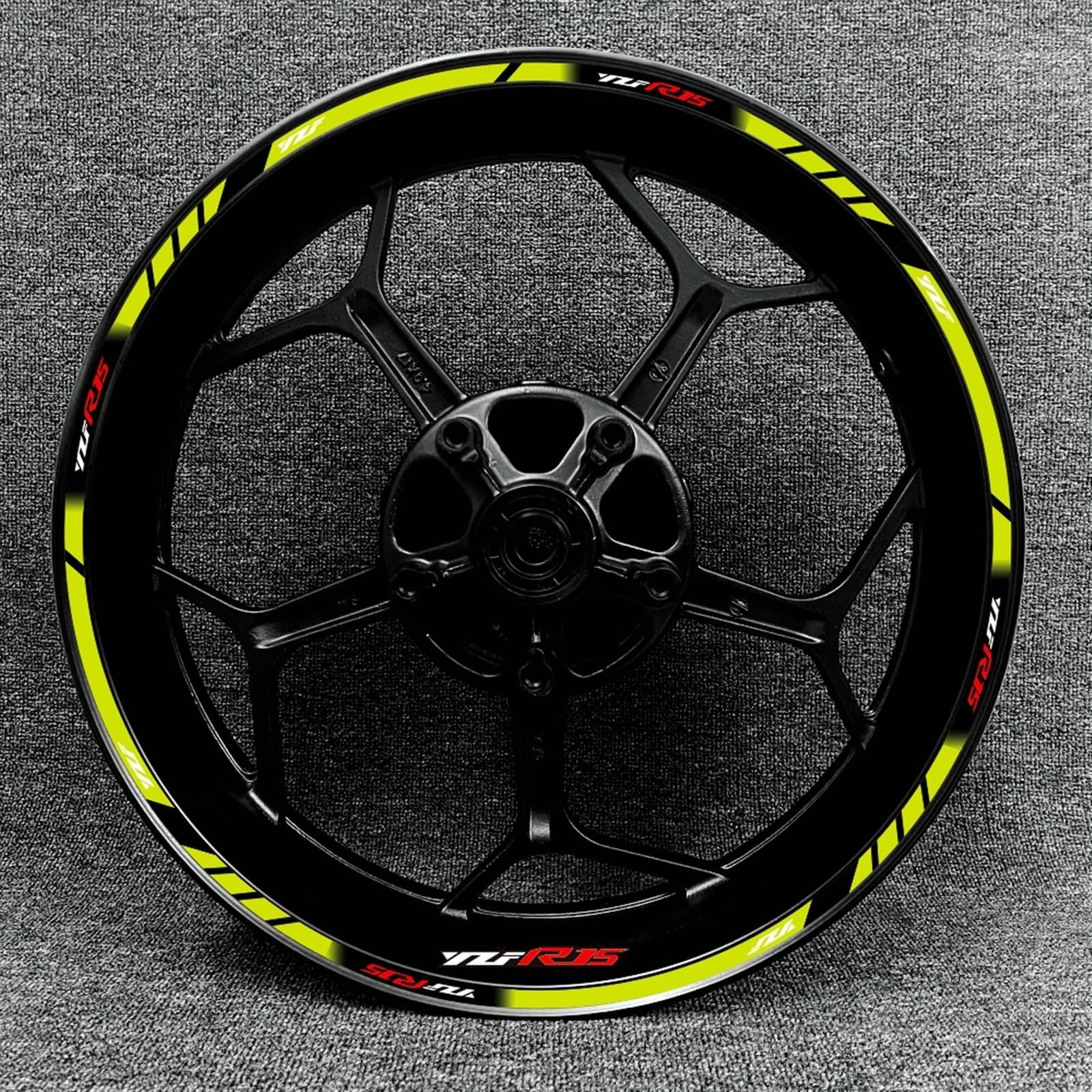 Motorcycle Wheel Rim Decal Decorative Hub Waterproof Reflective Sticker for Yamaha YZF R15 Decorative(Color24)