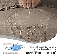 Vista 39 de Fundas 100% impermeables para sofá reclinable seccional, fundas para sofá reclinable en forma de L, funda para sofá seccional de esquina