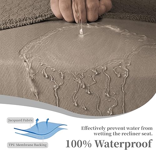 Miniatura 39 de Fundas 100% impermeables para sofá reclinable seccional, fundas para sofá reclinable en forma de L, funda para sofá seccional de esquina en forma de