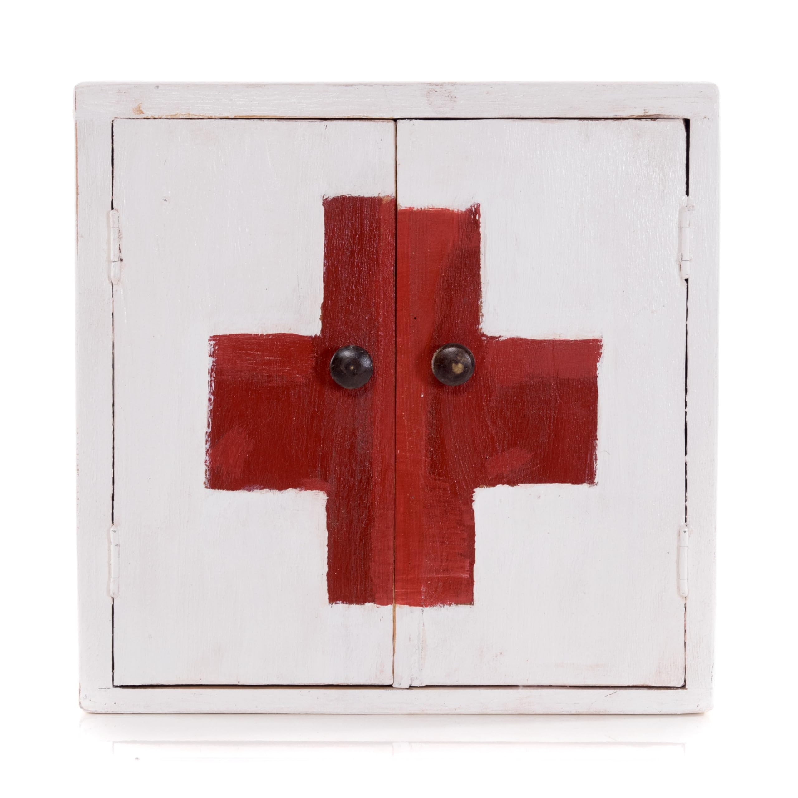 Armoire à pharmacie – Medic 35 – 35 x 35 x 13 cm (h x l x p) – En acajou – Armoire murale au design vintage retapé chic