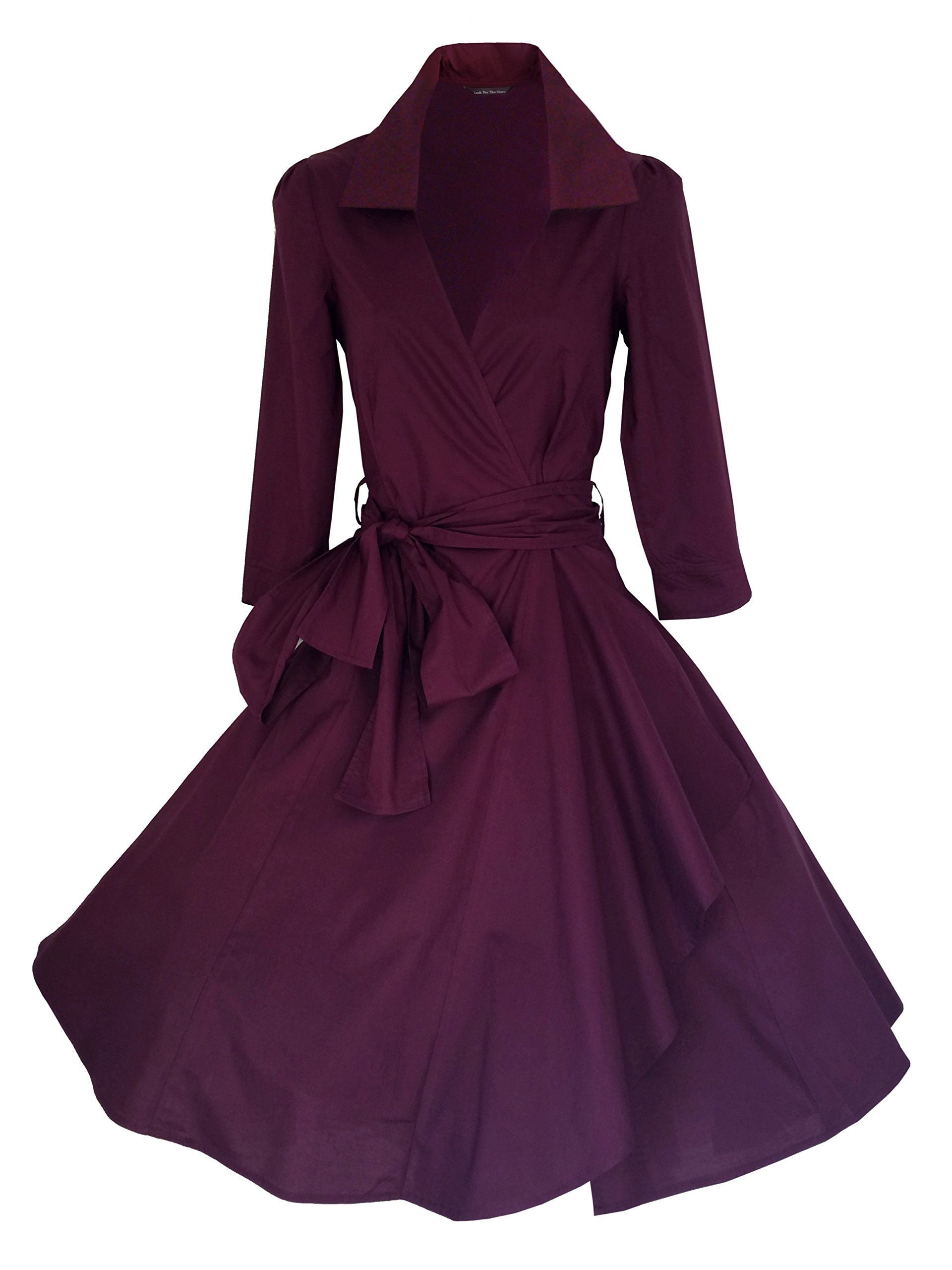 NOIR Années 50 STYLE ROCKABILLY / SWING / PIN UP DRAPÉE COTON ROBE DE SOIRÉE TAILLES 34 - 26, Bordeaux, 8