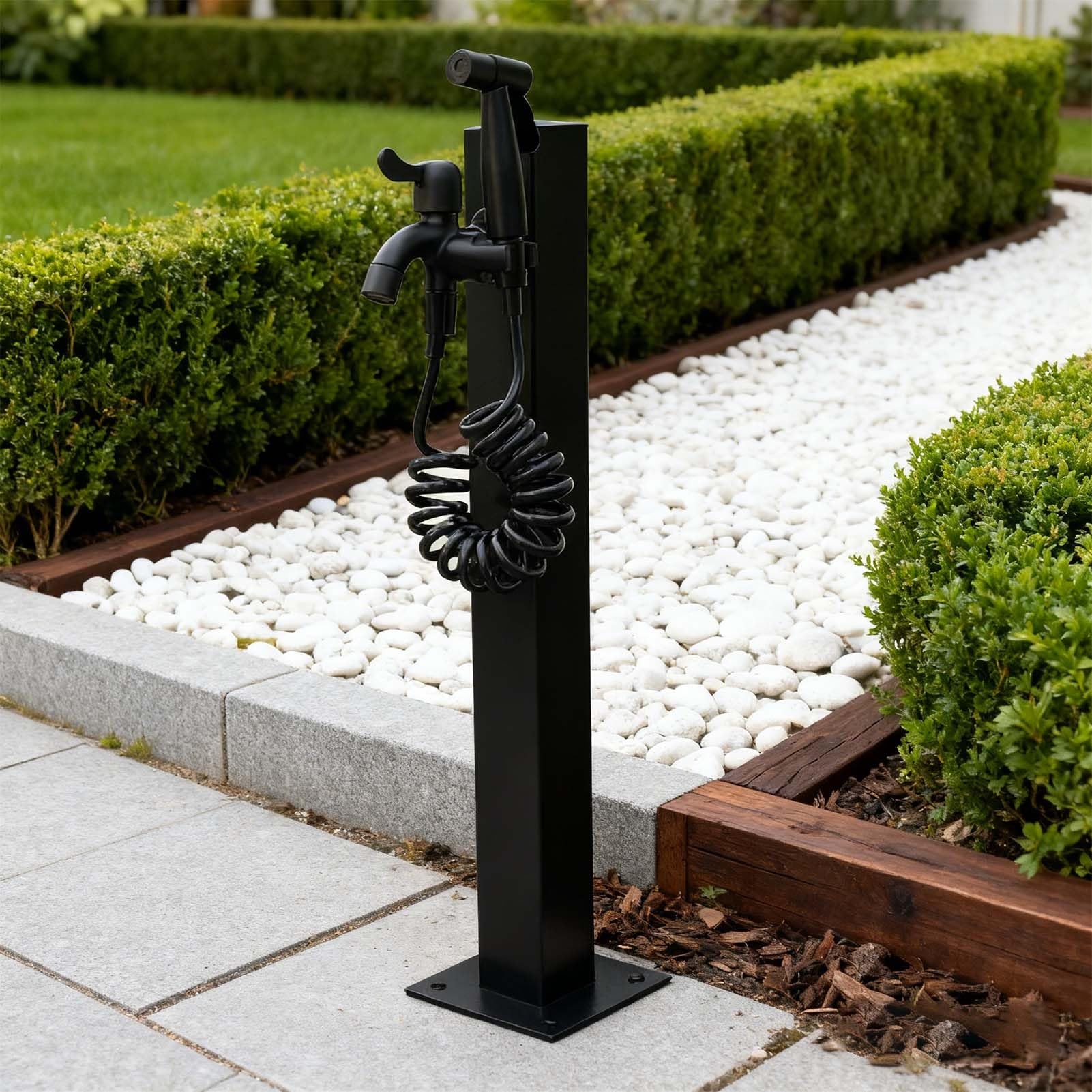 XDLEDMKIZ Outdoor Yard Hydrant & Spray Gun, Anti-Frost Crack Faucet Post Stand for Courtyards and Gardens Irrigation Washing