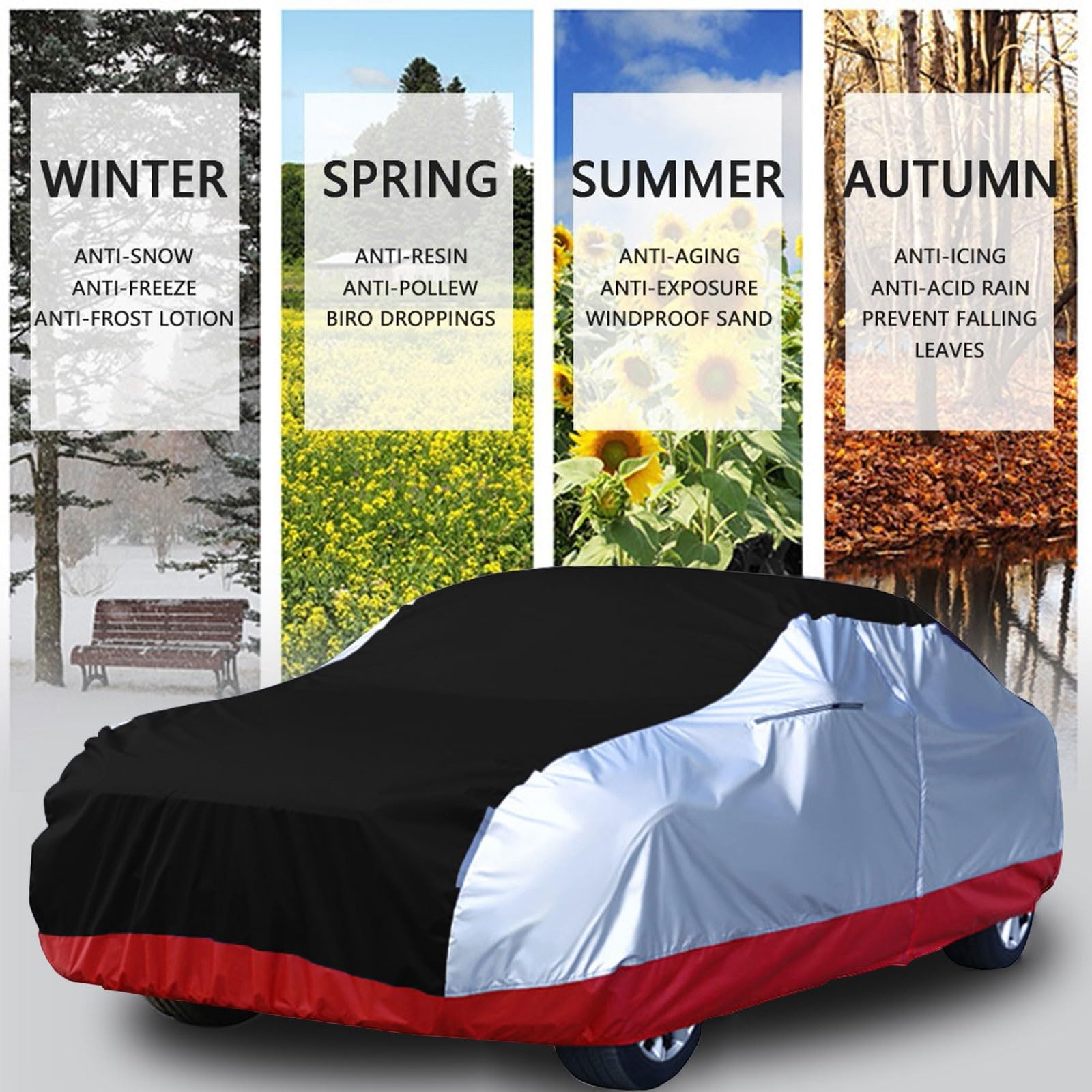 Housse De Protection étanche Pour MG Cyberster (2023-2025) – Bâche Voiture Avec Fermeture éclair Et Bandes Réfléchissantes – Anti-poussière, Neige, UV - 9