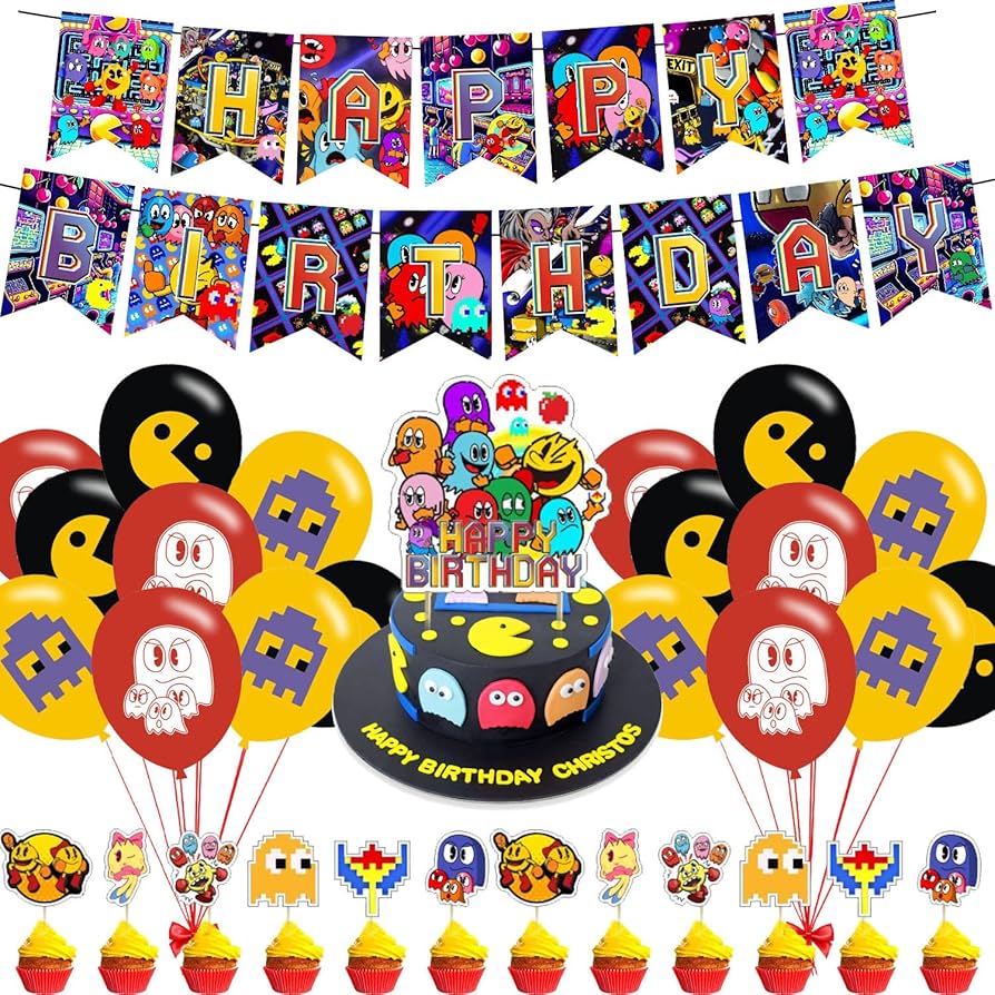 Amazon.co.jp: NEWROOPY パックマン 誕生日パーティーデコレーション Amazon.co.jp: NEWROOPY パックマン 誕生日パーティーデコレーション