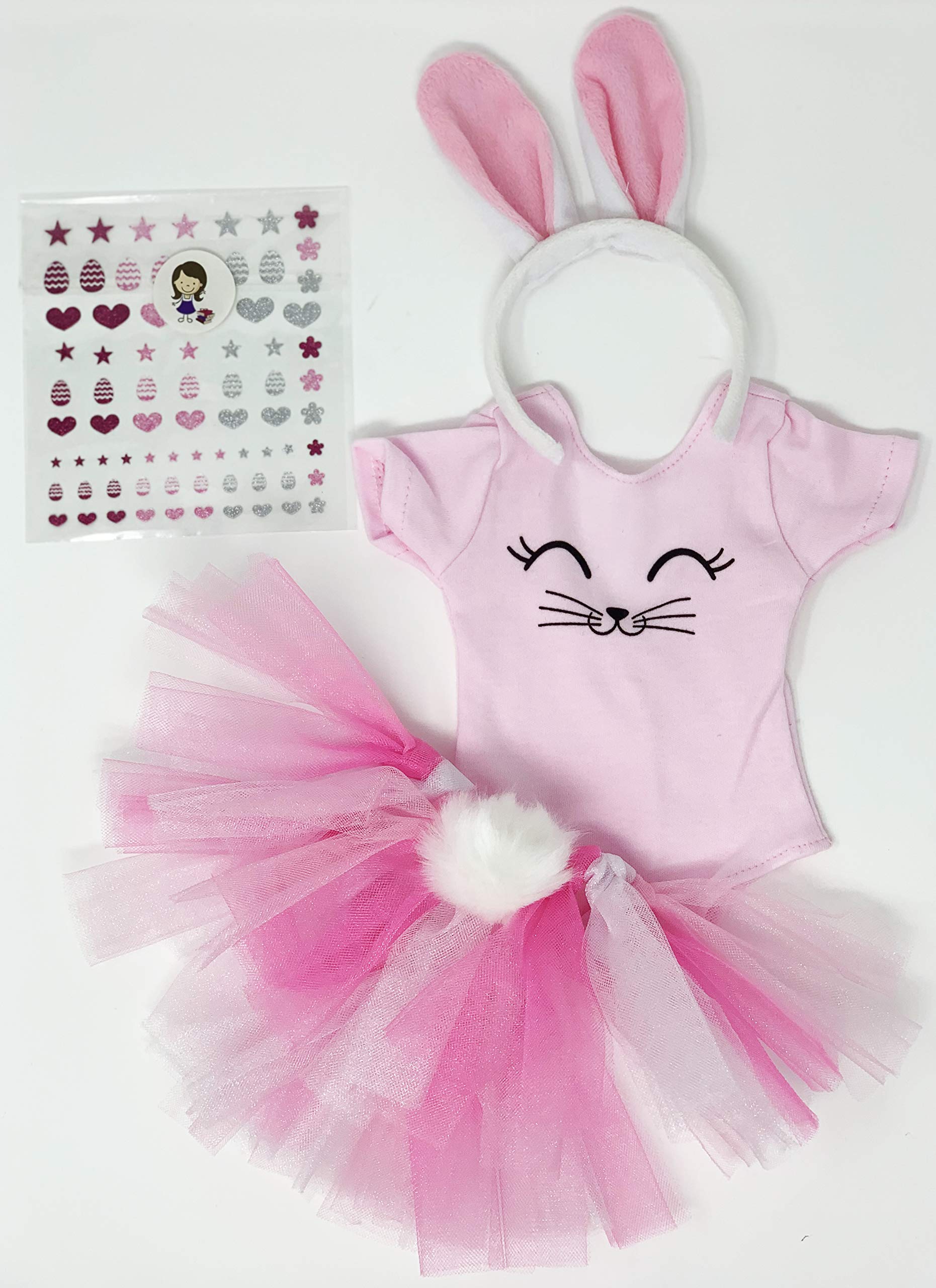 Clothes. Bunny Outfit Fits 18 inch Dolls Like Our Generation, My Life and American Doll. Accessories, Outfits | Bunny Ears, Tutu with Pompom and Cute Stickers Doll Not Included