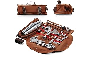 Professional Travel Bartender Kit - 24-Piece Portable Cocktail Mixing Set with Case