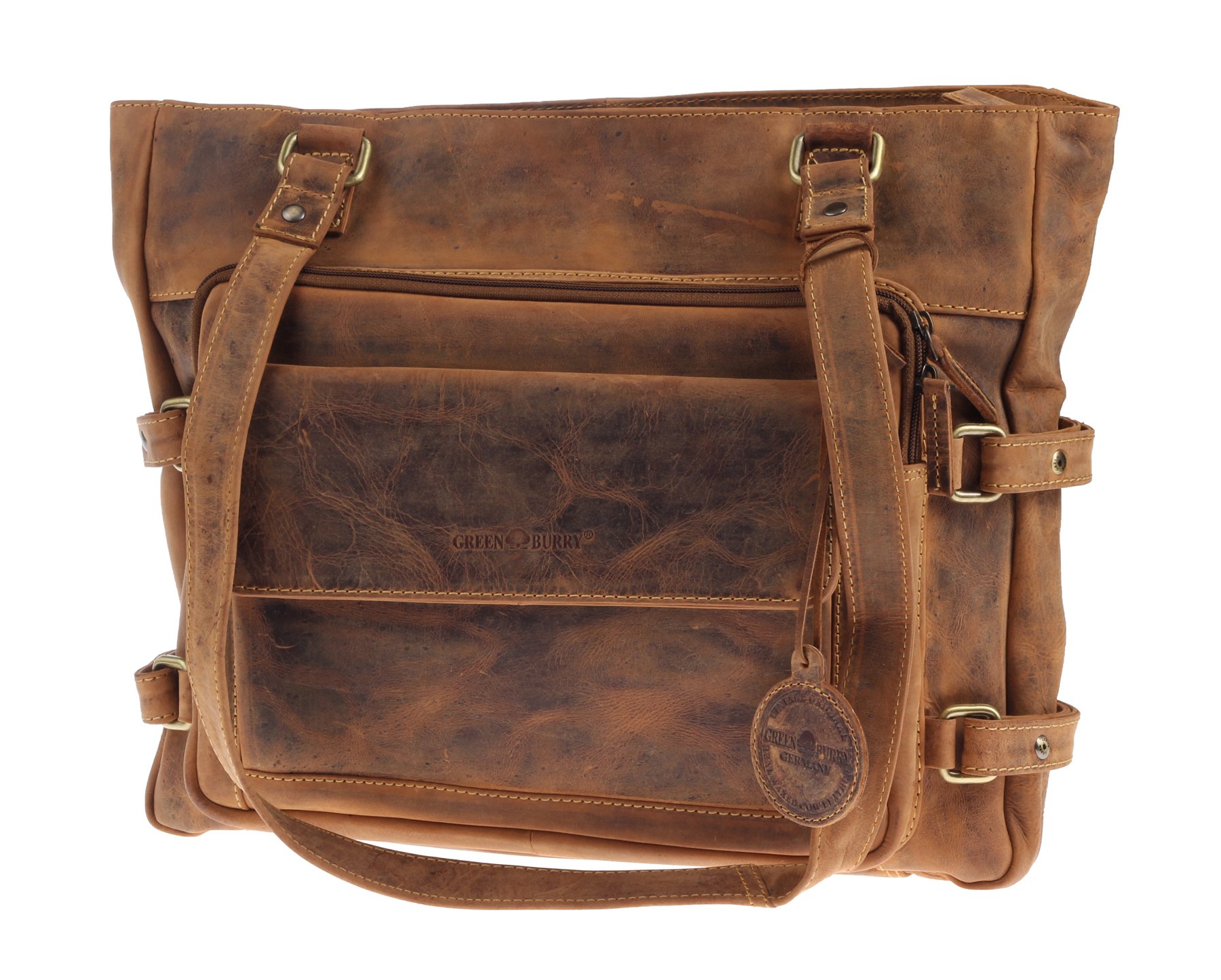 Greenburry Vintage Shopper Braun große Henkeltasche 38x8x32cm