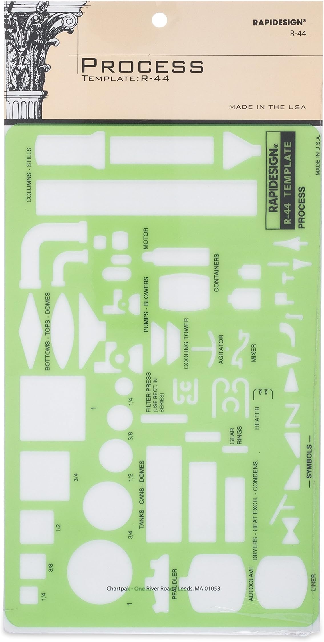 Rapidesign Process Template, 1 Each (R44)