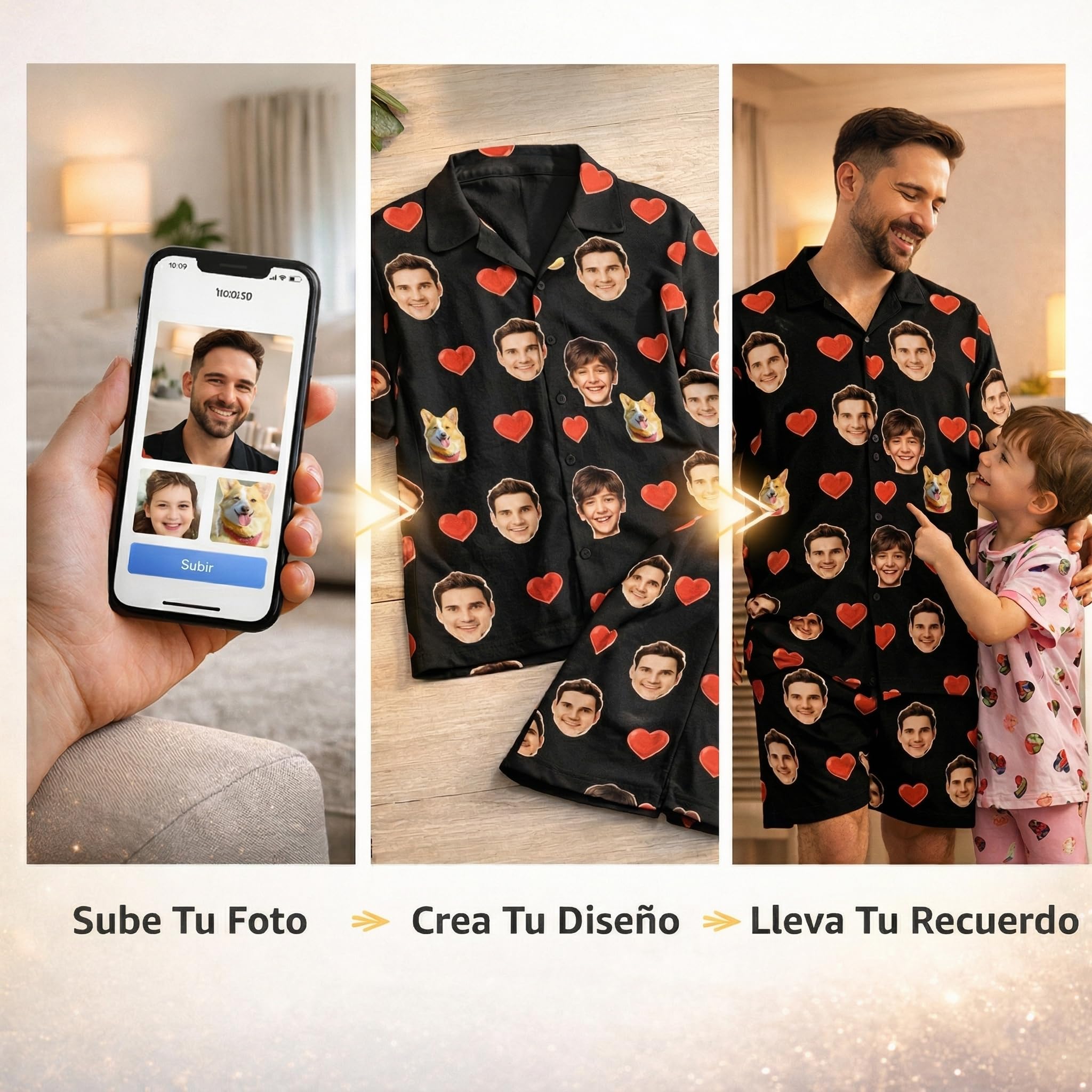 Pantalones de Pijama Personalizados Mujer con Foto y Diseño 1 Mamá,Conjunto de Pijama para Madre, Abuela o Esposa, Regalo Original Día de la Madre