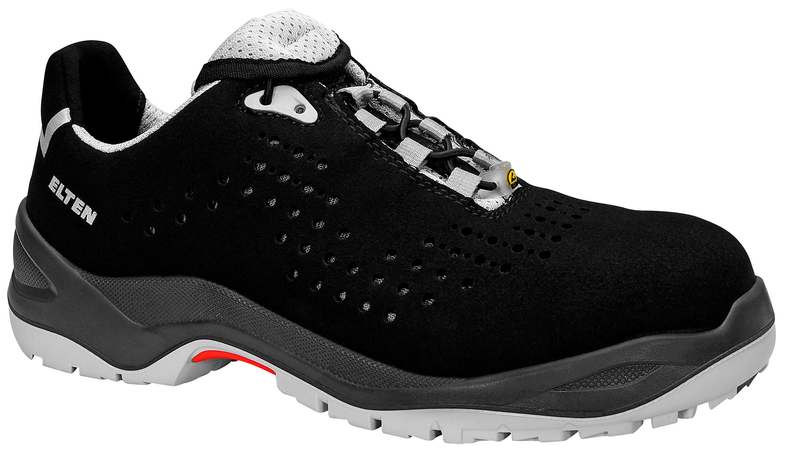 ELTEN Impulse Grey Low ESD S1 | Sicherheitsschuhe für Damen & Herren, Kunststoffkappe, leicht, atmungsaktiv, Gr. 42