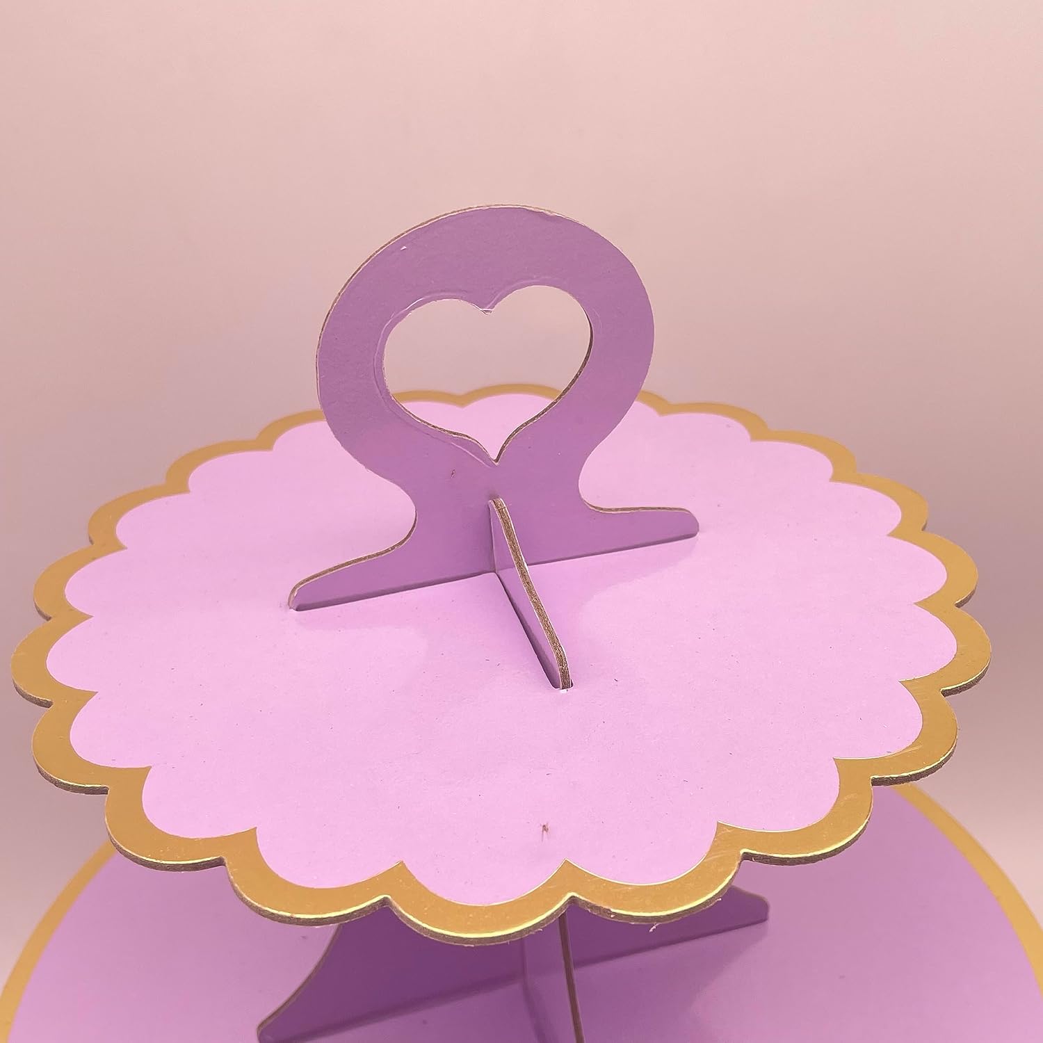 Pack of 2 Cupcake Stands for 24 Cupcakes 3-Tier Foil Edges Cake Stand Cardboard, Perfect for Wedding, Birthday Party, Baby Shower and Graduation Party