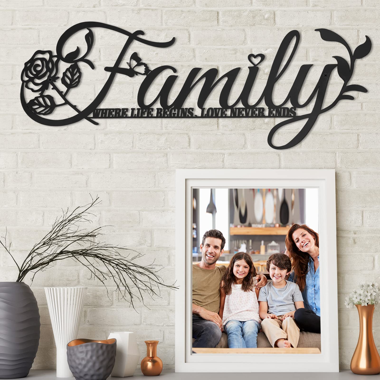 Familia Donde La Vida Comienza Y El Amor Nunca Termina SVG | Vector Premium