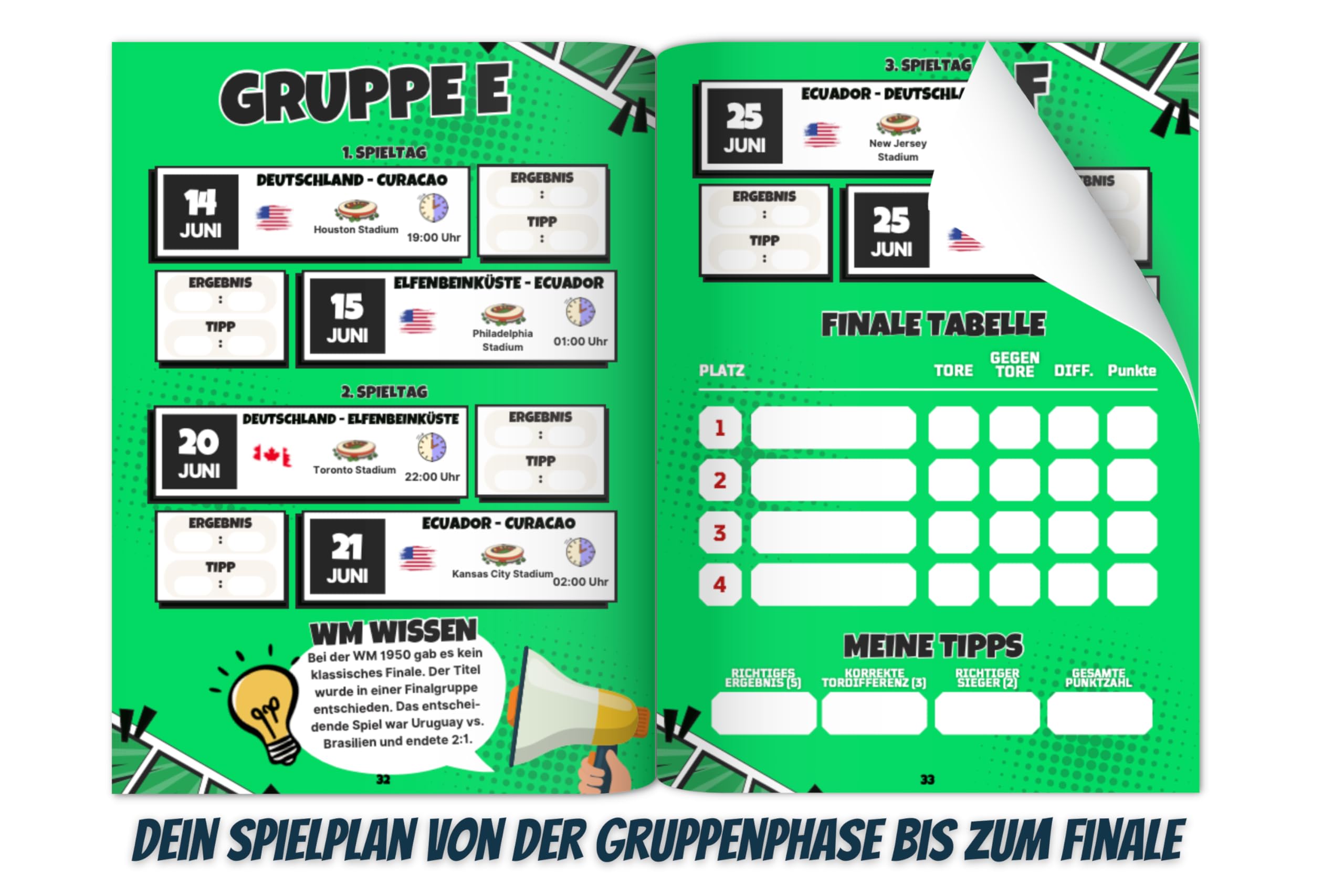 Meine Fußball WM 2026: Das große Mitmach- & Erlebnisbuch für echte Fußballfans - inkl. Teams, Spielplan zum Ausfüllen, Rätsel & Fakten zur WM | Dein perfekter Begleiter zur WM