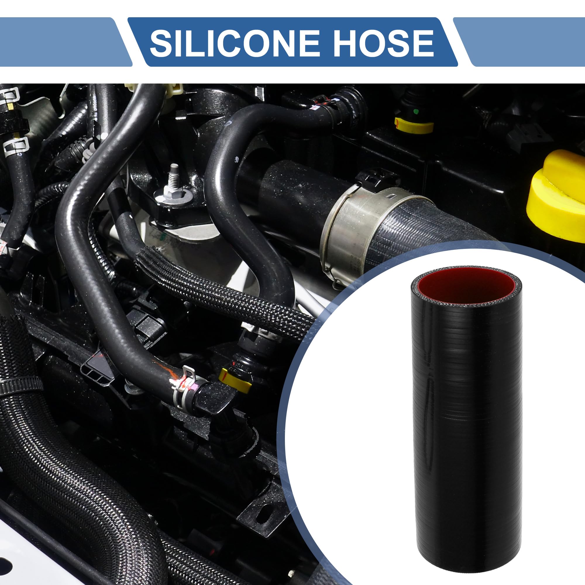 76mm 3" ID 45 Degree Silicone Car Reducer Hose Coupler Intercooler Tube Black