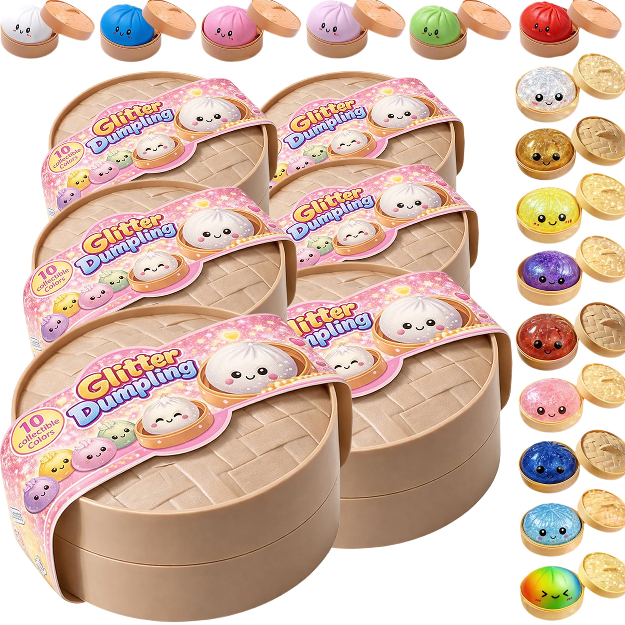 Jeeeun Dumpling Squishy Mystery Box, Surprise Dumpling Squishy, Fun Surprise & Stress Relief for Busy Days, Random Surprise Colors (1 Packs) — view 9