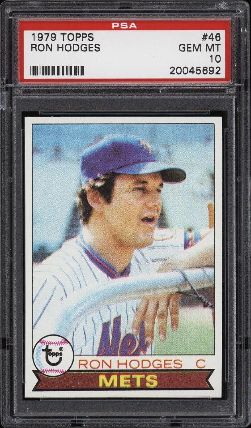 1979 Topps #46 Ron Hodges - Mets - PSA 10-20045692 - Pop 5 - Baseball Card - Slabbed Baseball Cards