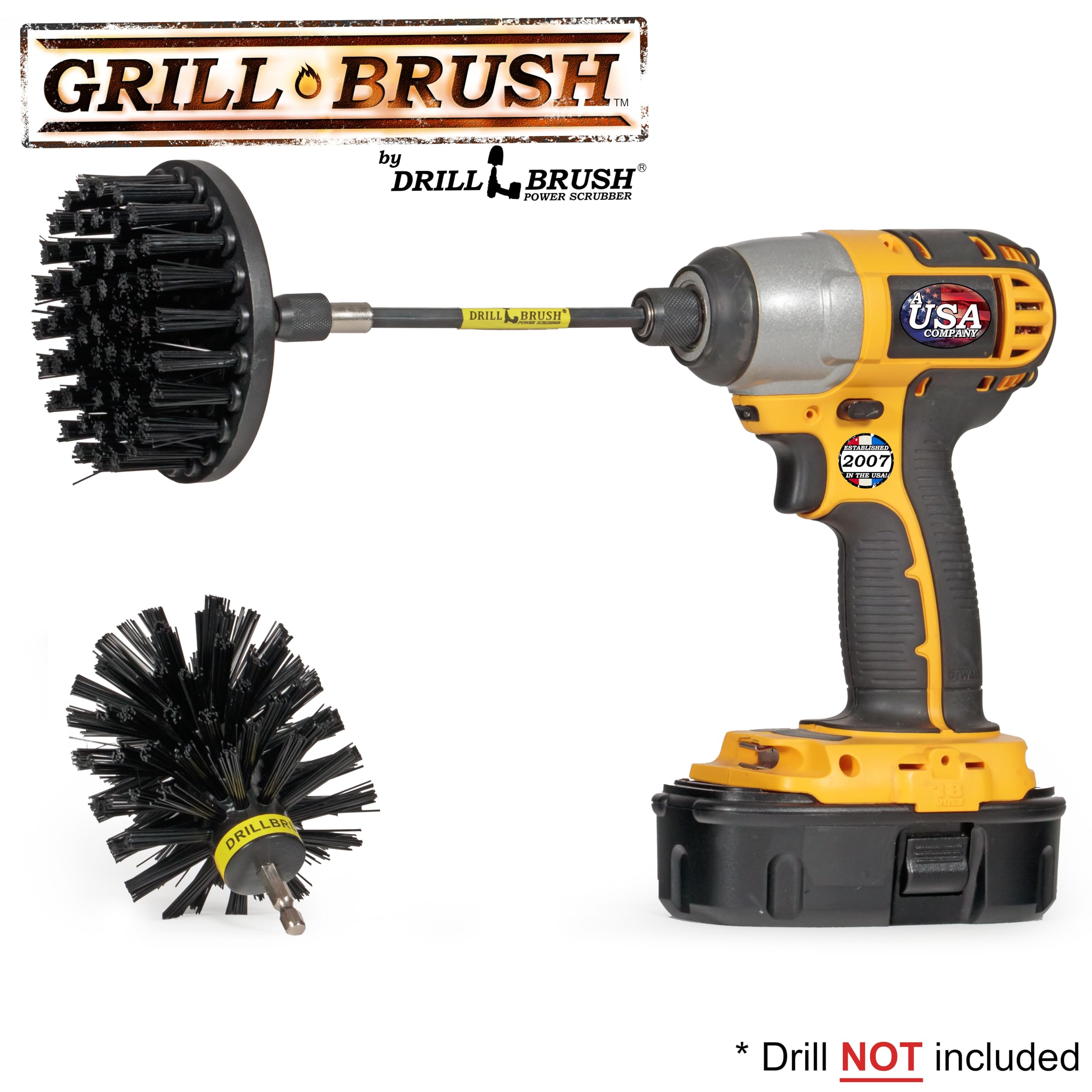 Suministros de limpieza para parrilla y ahumador, cepillo de nailon para taladro con extensión, limpiador eléctrico giratorio para limpieza doméstica, herramientas de limpieza industrial, alternativa 7