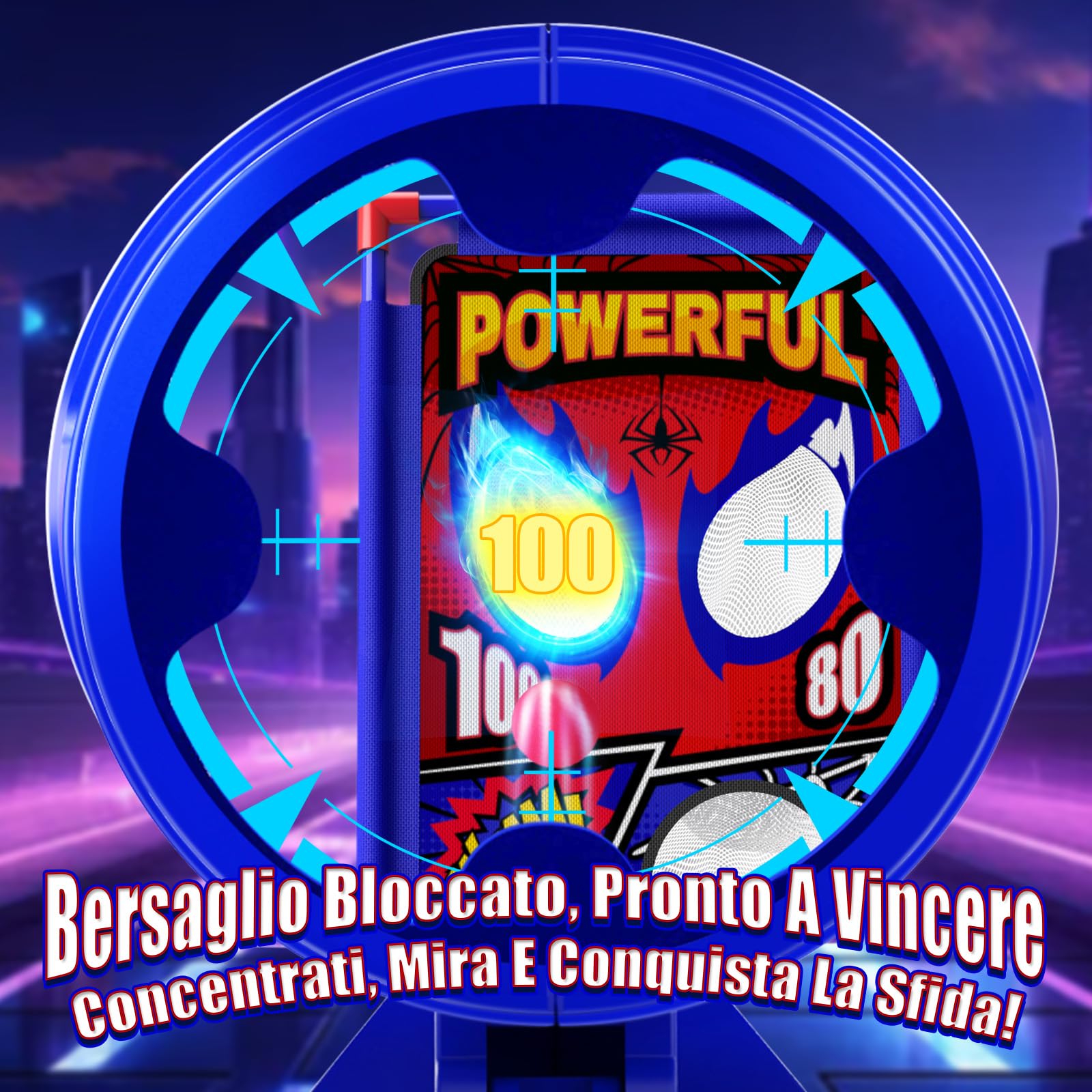 Tiro Bersaglio Giochi Bambino 3 4 5 6 7 8 9 Anni, 2 Pistole Air con Mira|4 Bersagli|24 Palline Schiuma, Giocattolo Gioco Bambini Giochi Esterno Giardino Regalo Bambino 3-10 Anni Maschio di Pasqua