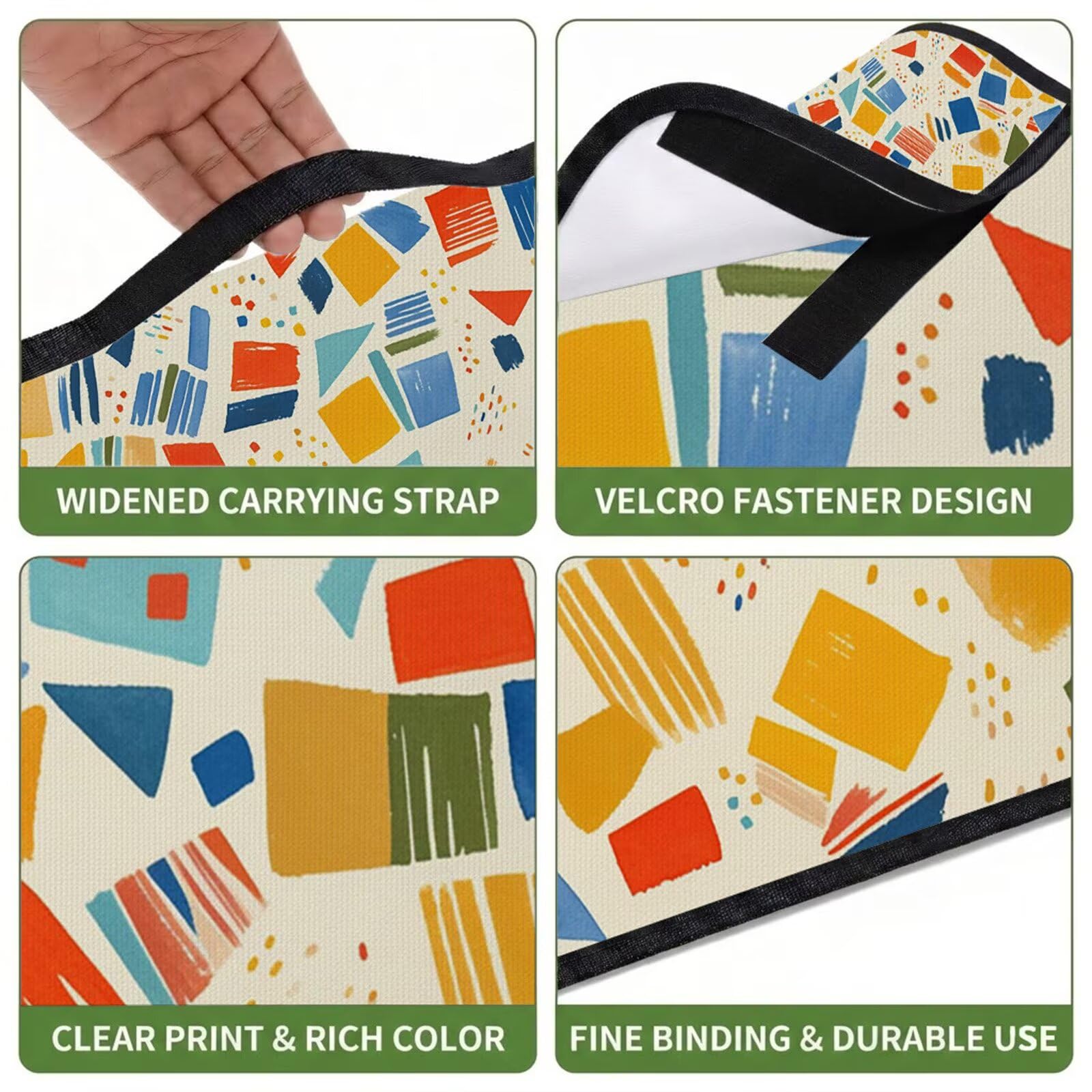 Couverture Pique Nique Grande 200x300cm,Outdoor Couverture Imperméable,Pliable Tapis de Plage Dos en PVC,Picnic Blanket pour Camping Accessoires,Jardin,Parc - Couleur crème,géométrique (7) UZ-104