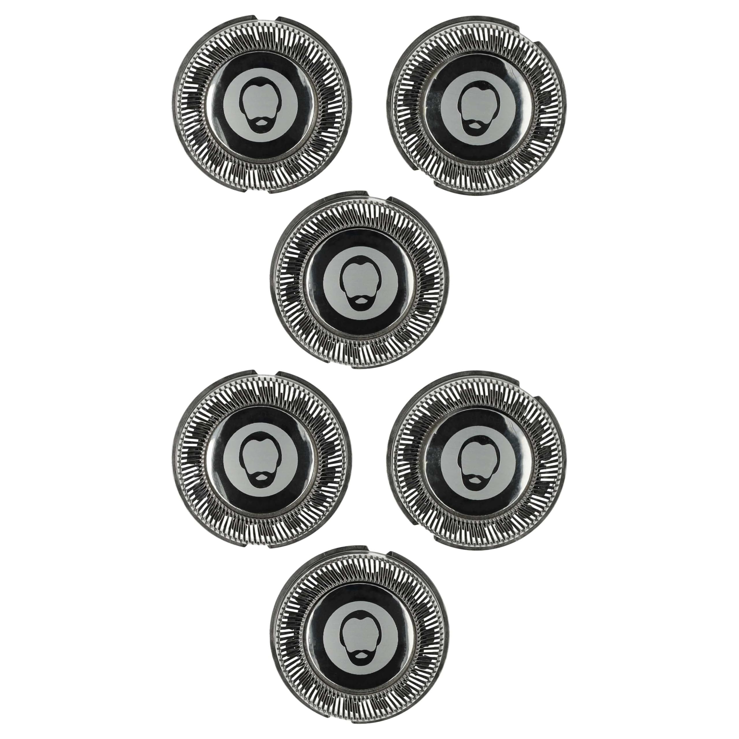 vhbw 6x Ersatz-Scherköpfe kompatibel mit Philips PT729