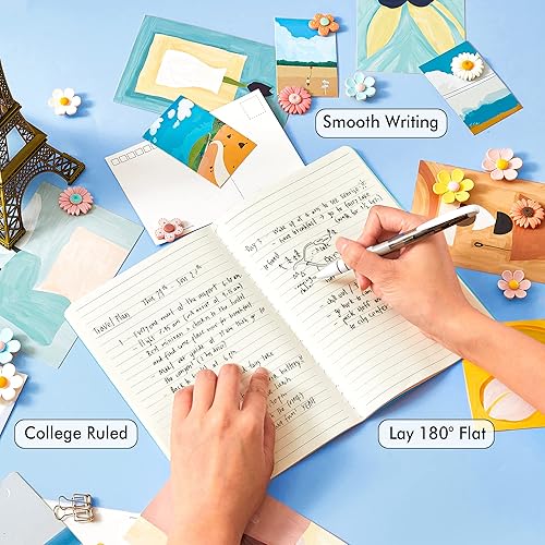 Miniatura 3 de feela - Paquete de 36 diarios de tapa suave a granel, diario de viaje con forro en blanco para mujeres y hombres, cuadernos con rayas universitarias