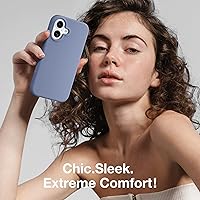 Vista 259 de GONEZ Funda de silicona para iPhone 15 Pro Max, compatible con Magsafe, protector de cámara + protector de pantalla, forro de microfibra suave Negro