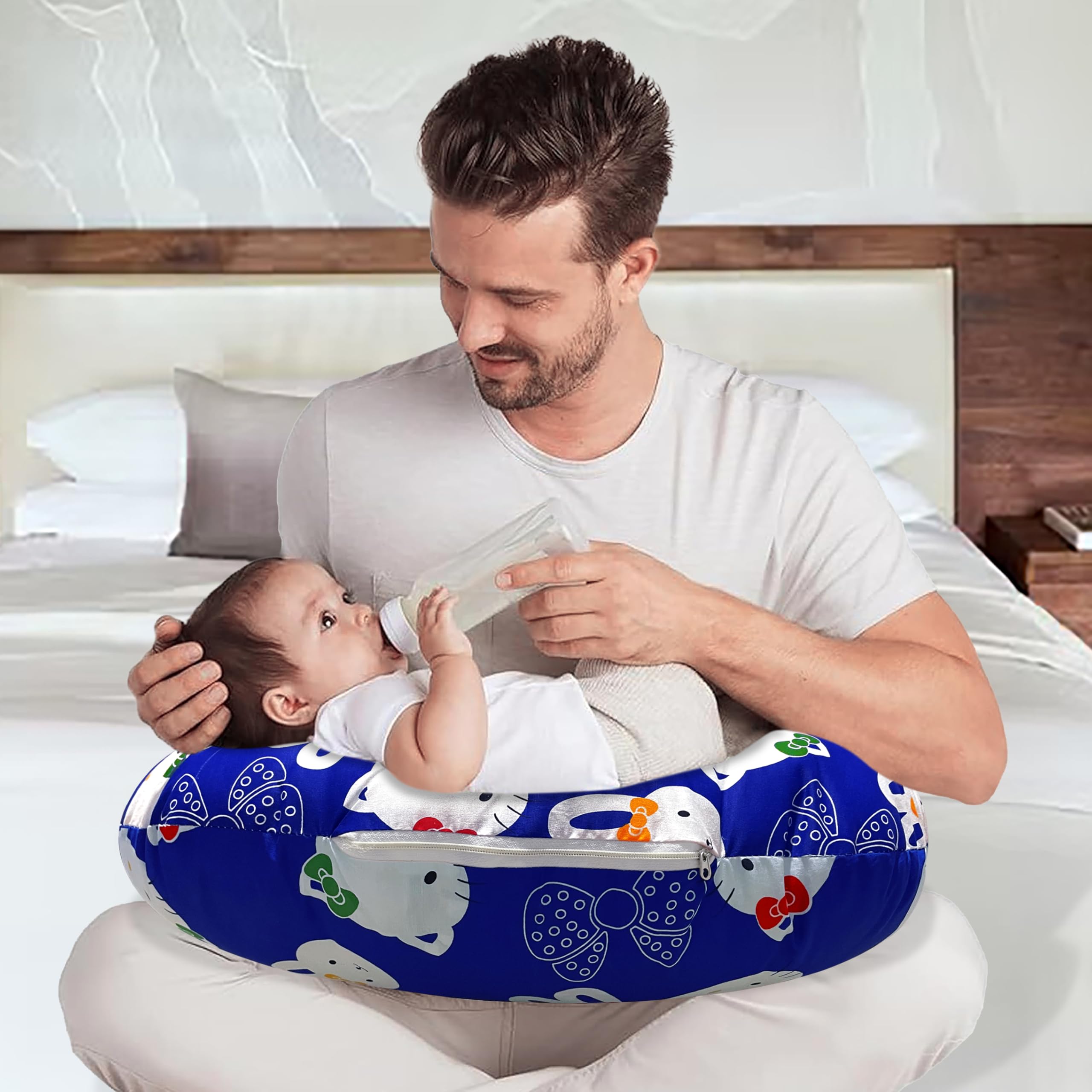 MOM & SON Adjustable Baby Breast Feeding Pillow, Nursing Pillow, Maternity Feeding Pillow