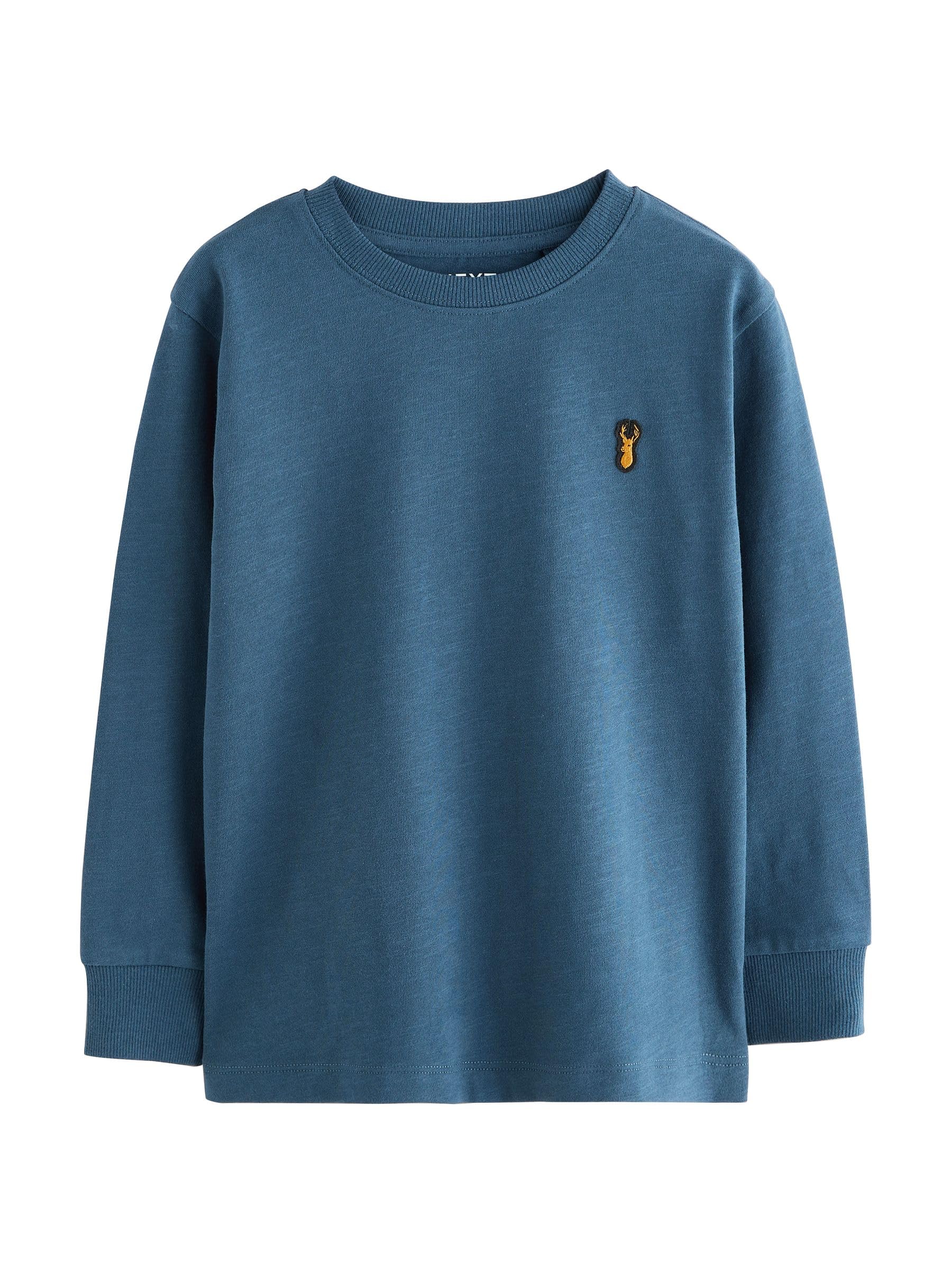 NEXT Jungen Gemütliche Langarmshirts im 8er-Pack mit Hirschlogo