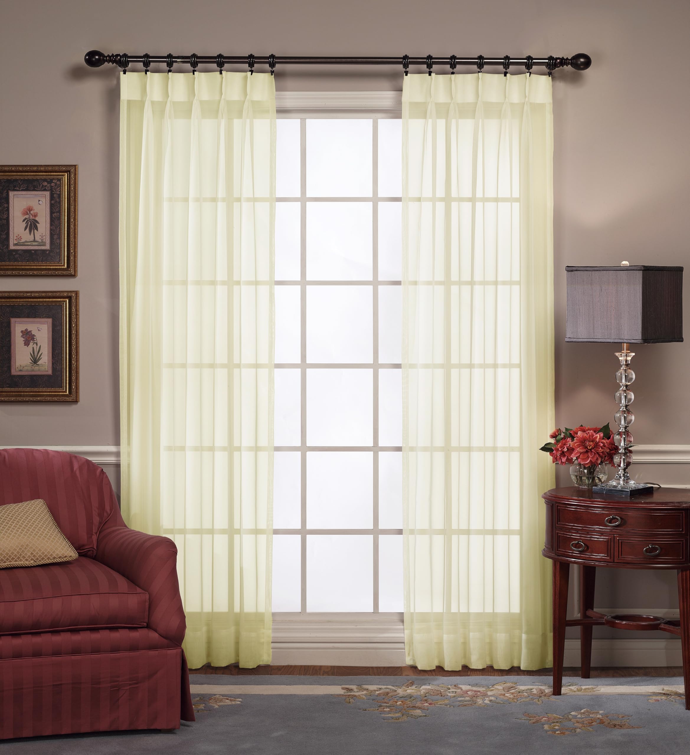 Today's Curtain, Emelia Pinch Pleat Pair 48" W x 84" L Ecru, 2-Piece-Set