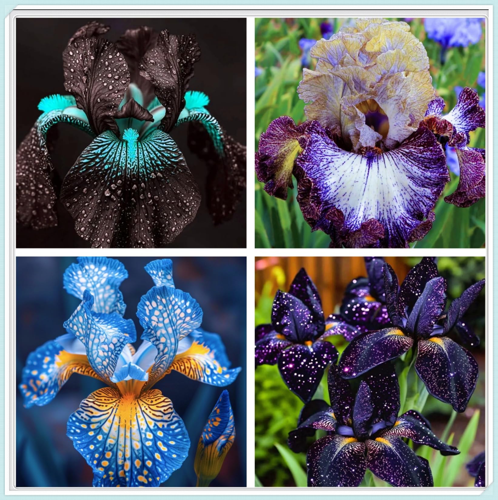 Garden Flowers, Plant Bulbs, Wedding, Iris Bulbs for Planting Now UK, Natural Organic, Greening Flower, Hardy Perennial, Iris Bulbs,-8bulb-g