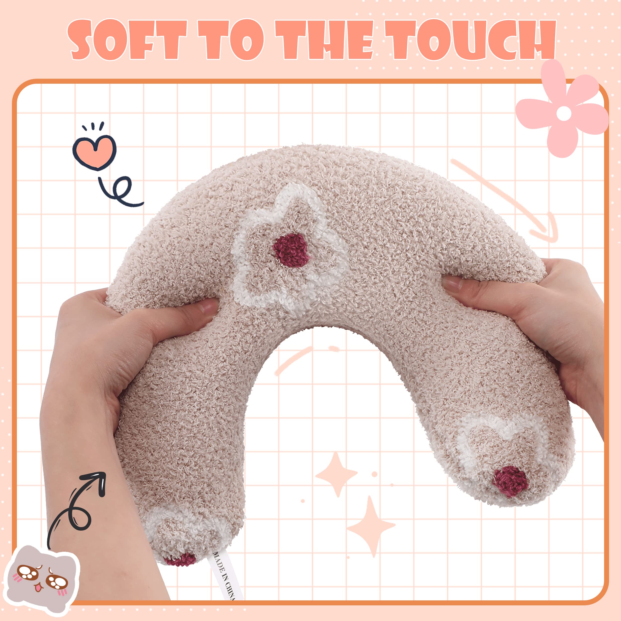 SUNGIFT Little Pillow for Cats, UShaped Half Donut Neck Protector