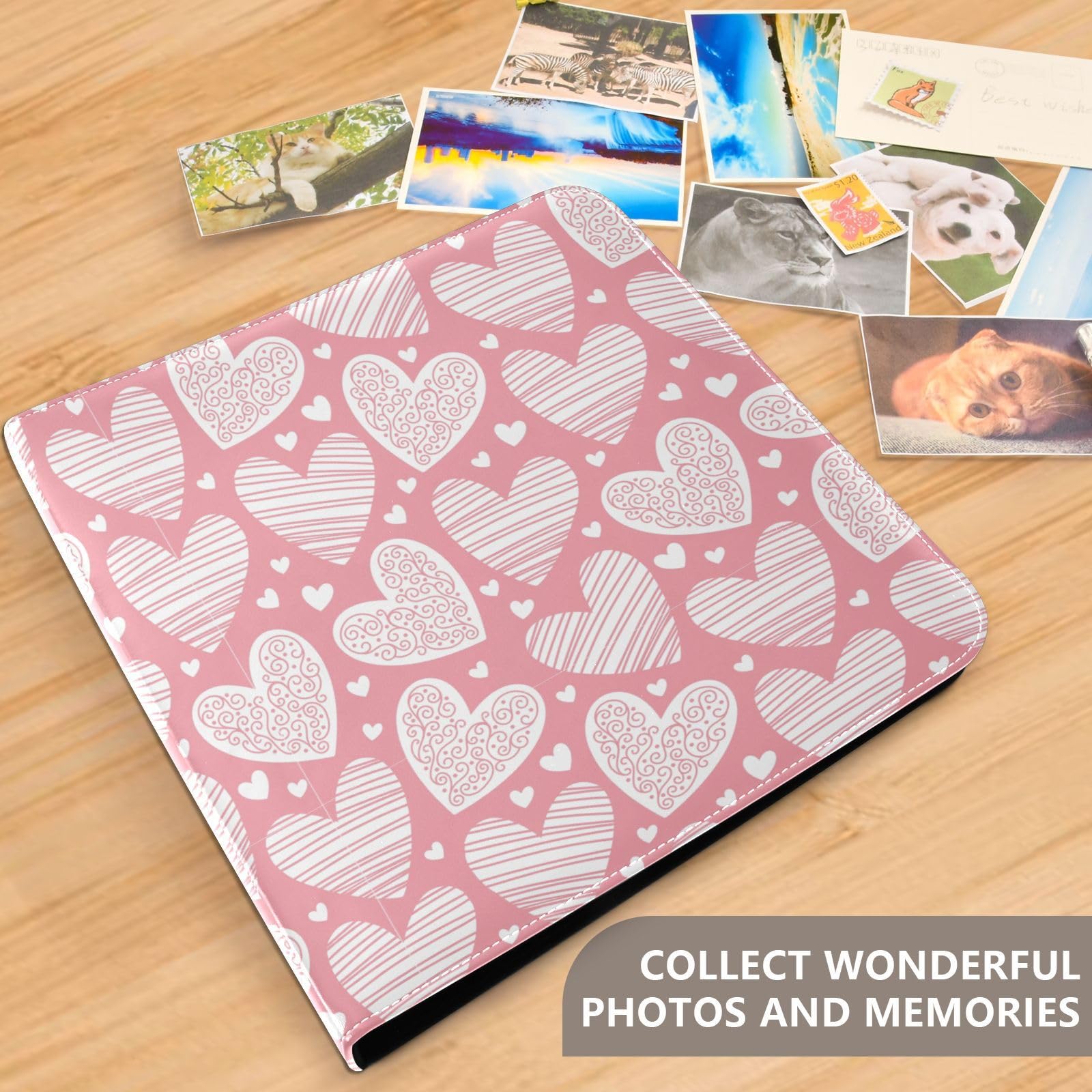 Carpetas de álbumes de fotos, diseño de melocotón, para el día de San Valentín, álbumes de fotos, páginas autoadhesivas, álbum de fotos de 4 x 6, 6 x 8 pulgadas