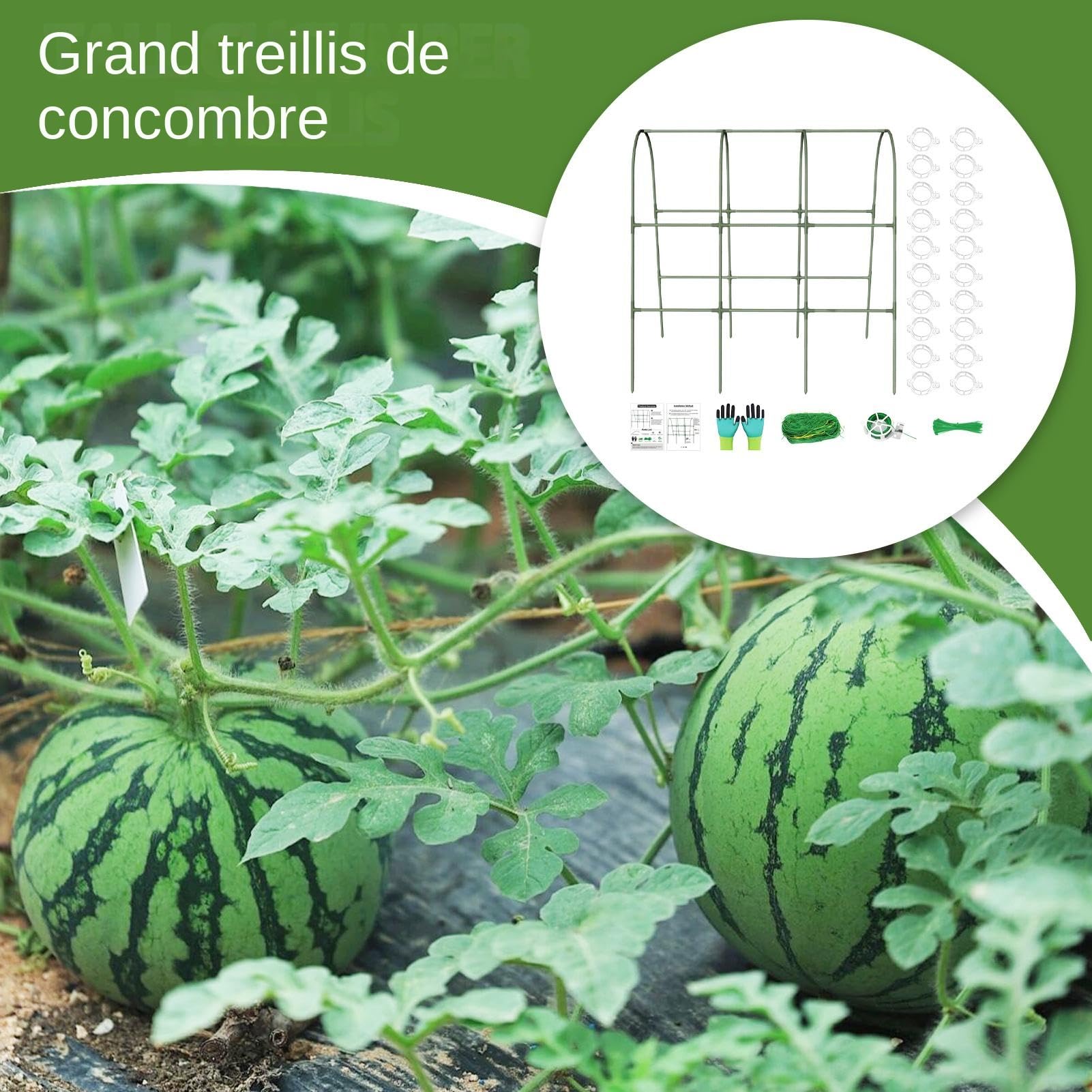 Enrejado Para Pepinos Metálico Resistente Con Forma De U | Enrejado Metálico De Jardín Para Pepinos Soportes Temporales Y Estacionales Para Guisantes, Uvas, Tomates, Calabazas Y
