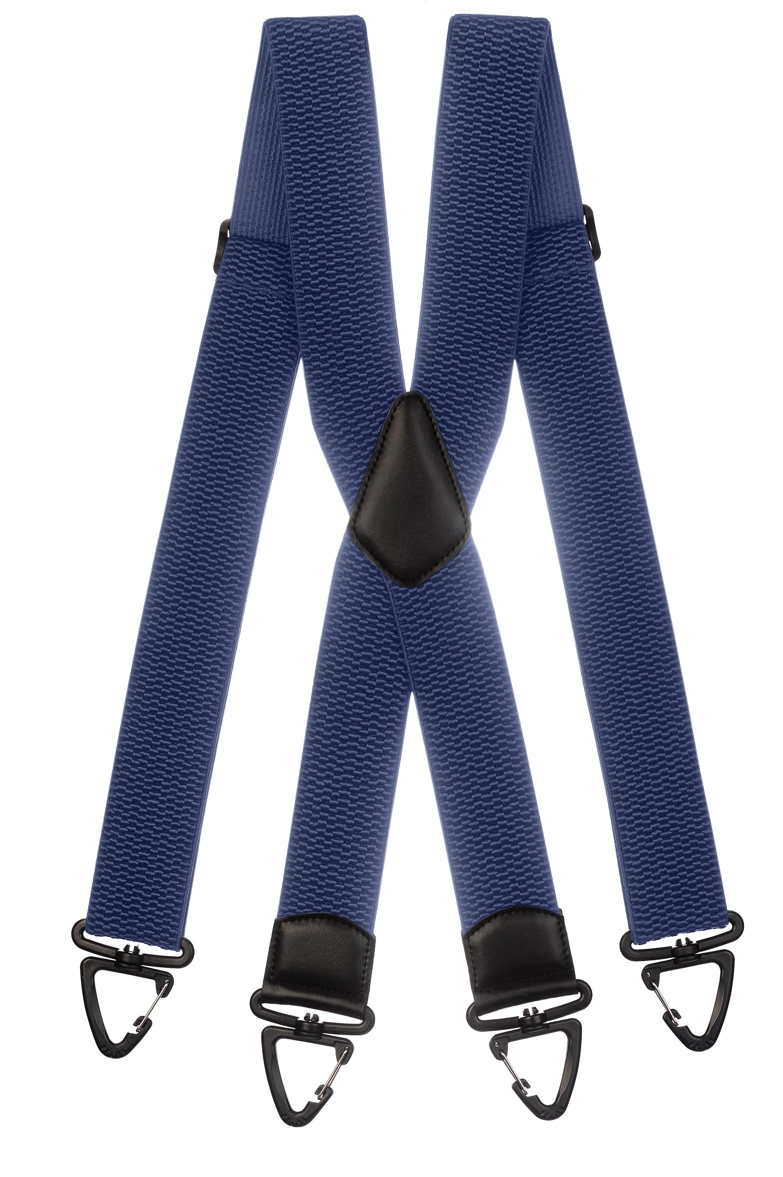 Kiiwah Bretels voor heren, breed, 3,5 cm, met driehoekige robuuste karabijnsluiting, verstelbaar en elastisch, eenheidsmaat, bretels voor mannen en vrouwen, X/Y-stijl, Eén Maat