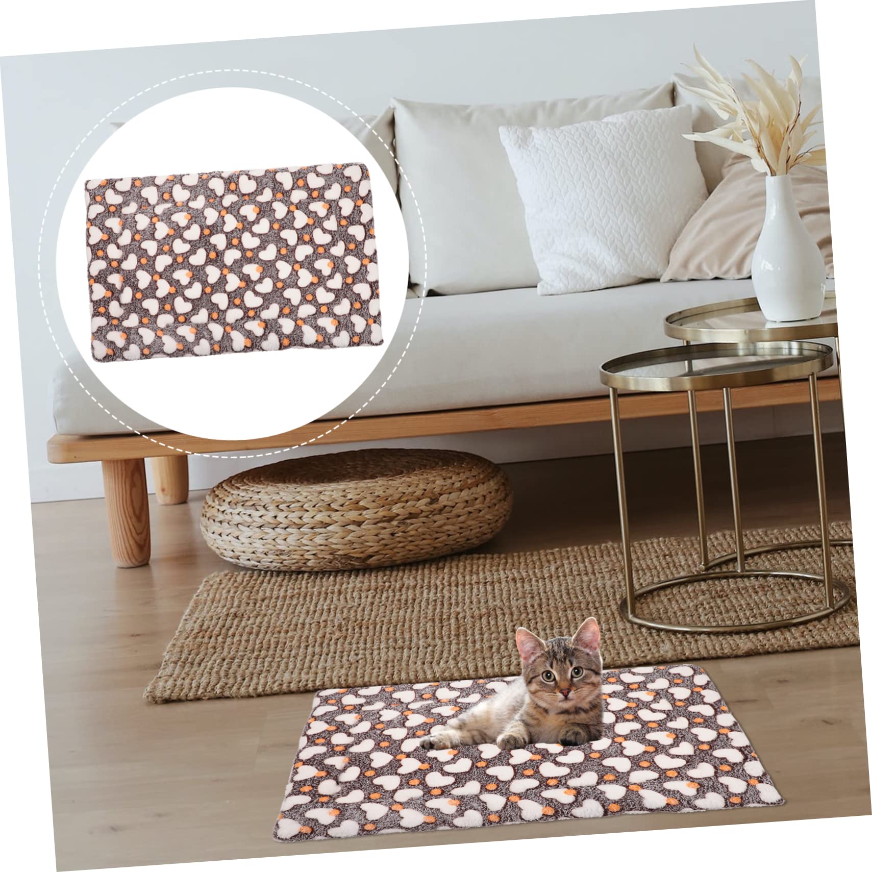 Abaodam Luxurious Faux Fur Pet Blanket Winter Pet Pad Cushion Universal Comfortable